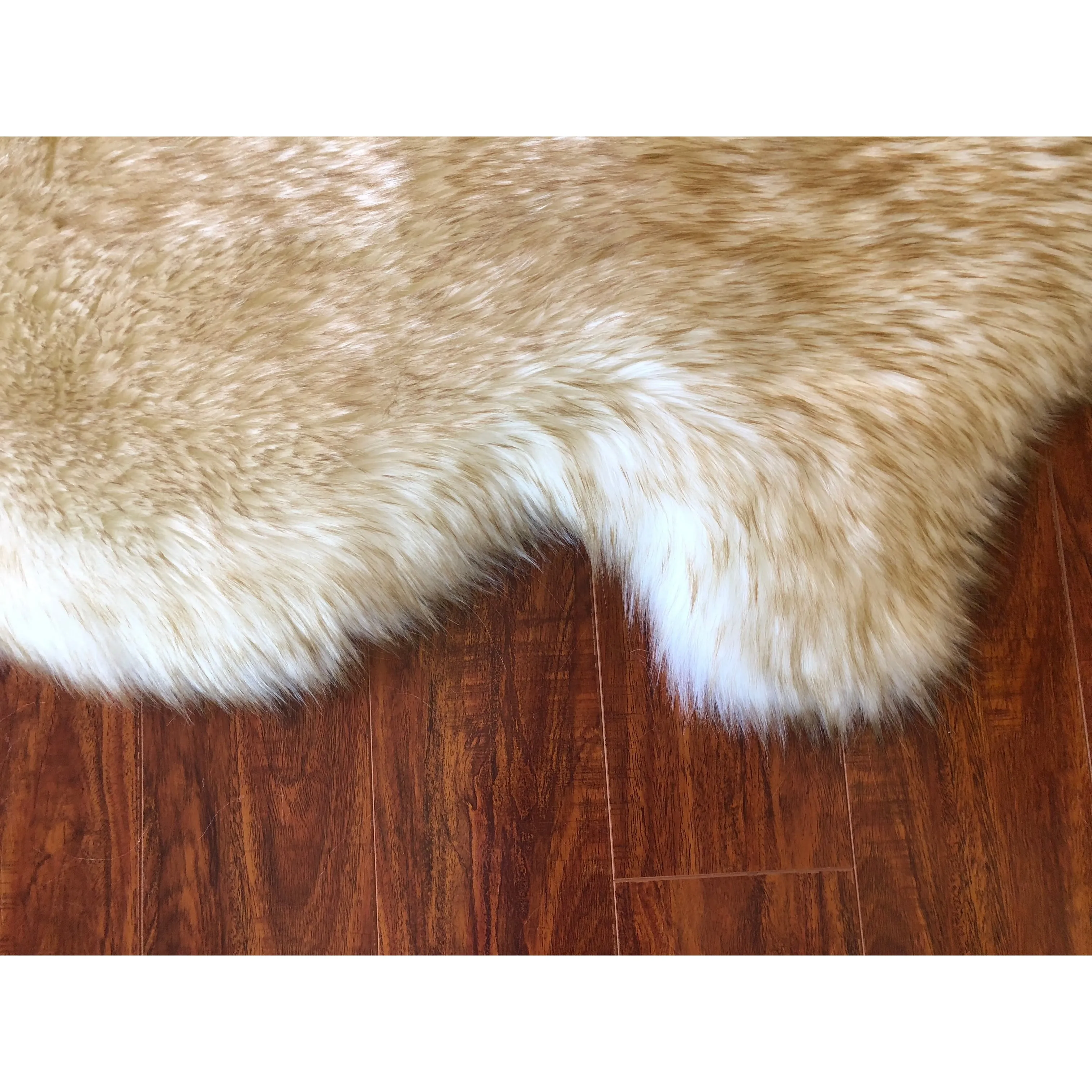 Highland Select Natural Long Wool Sheepskin 4 Pelt Shag Rug - 3'6 x 5'6