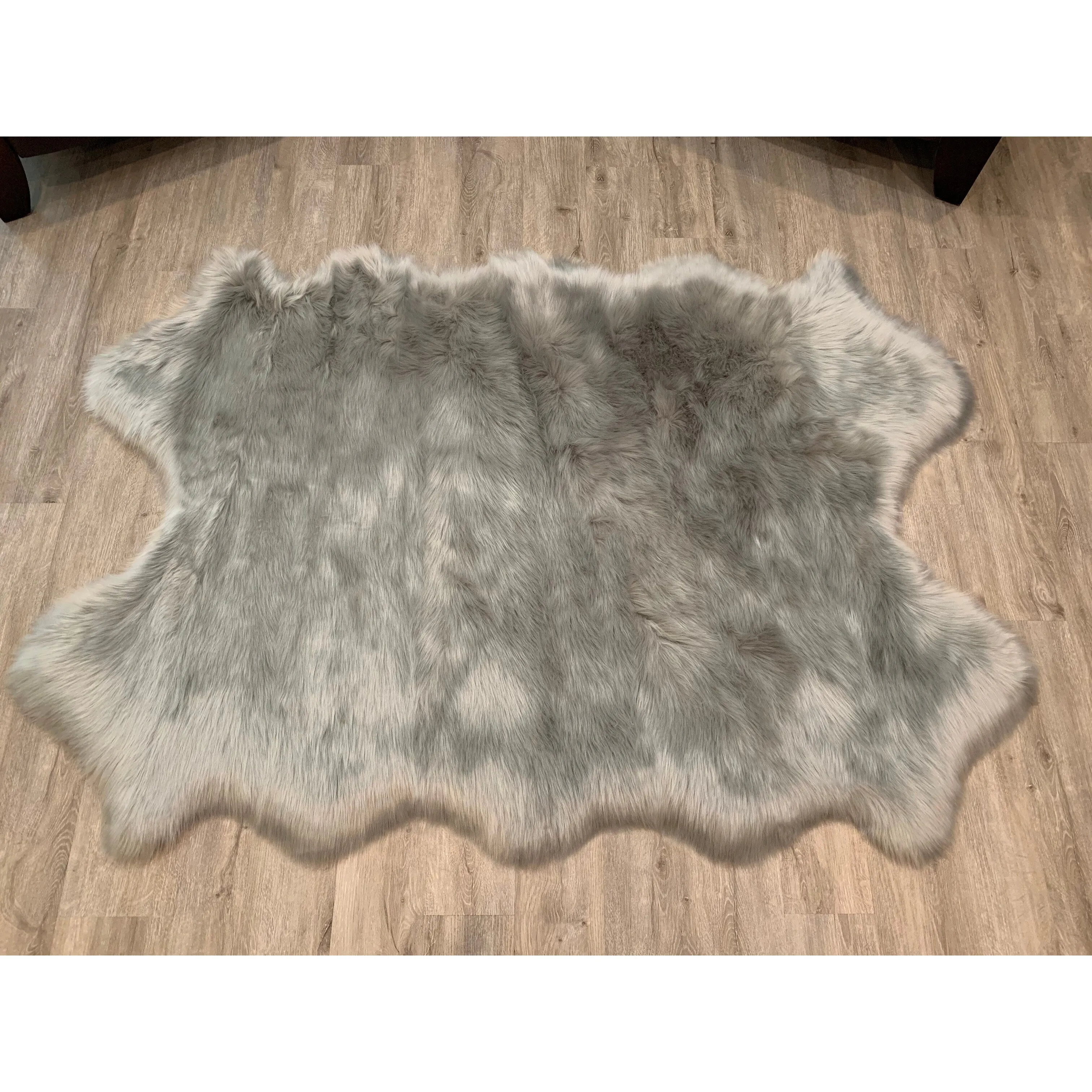 Highland Select Natural Long Wool Sheepskin 4 Pelt Shag Rug - 3'6 x 5'6