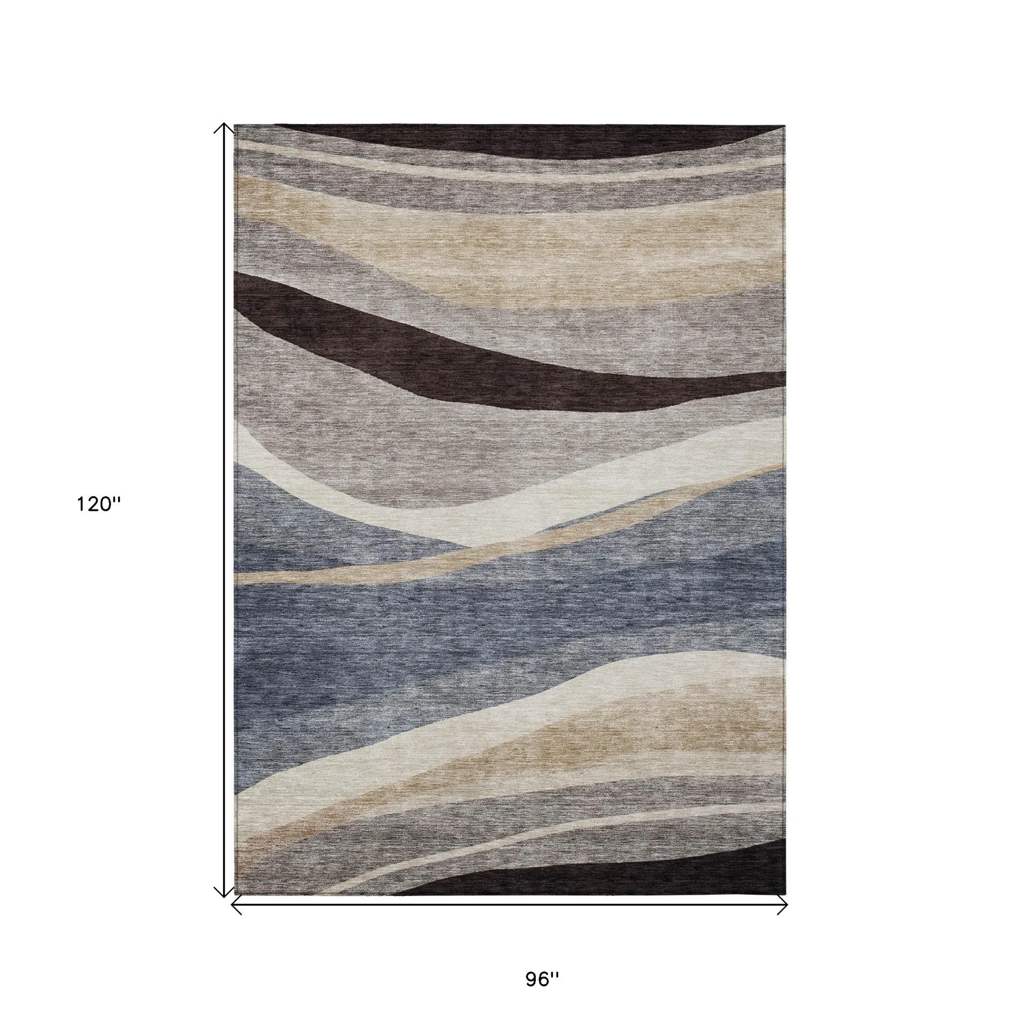 HomeRoots Abstract Transitional Rectangle Outdoor Rug