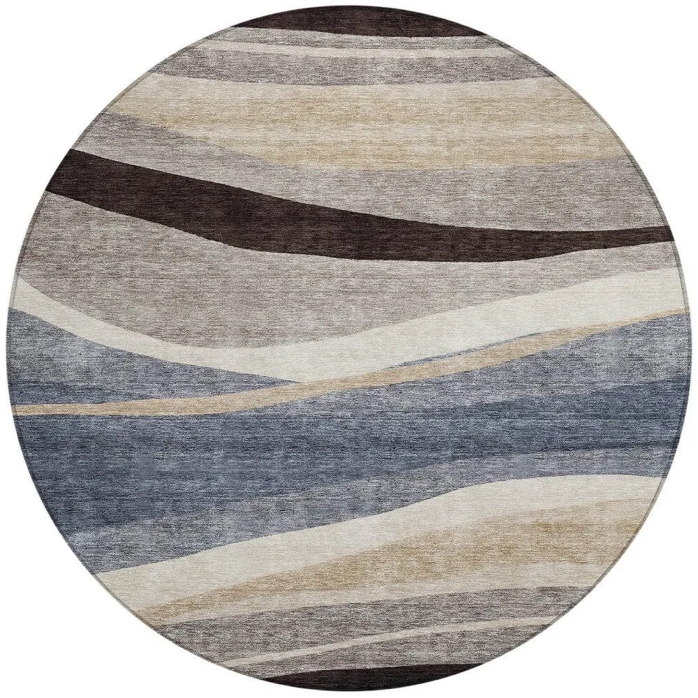 HomeRoots Abstract Transitional Rectangle Outdoor Rug
