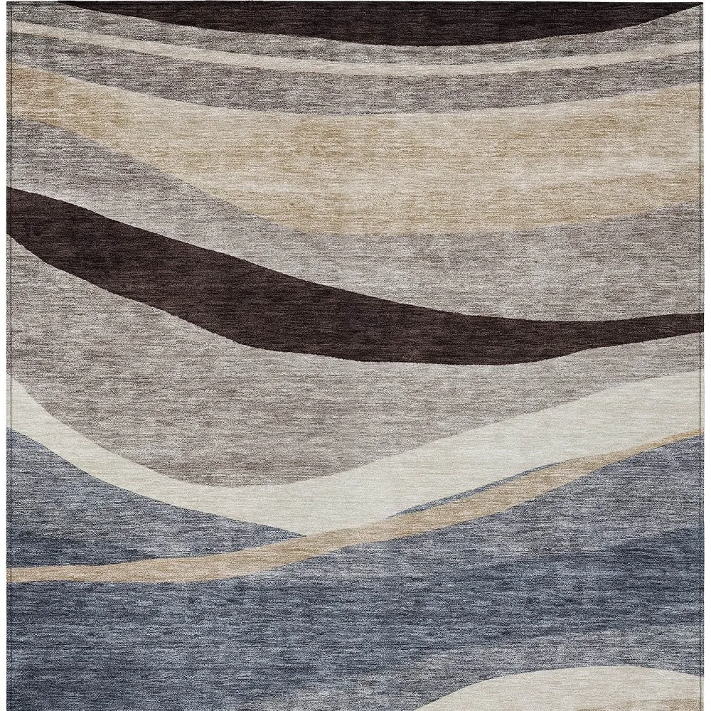 HomeRoots Abstract Transitional Rectangle Outdoor Rug