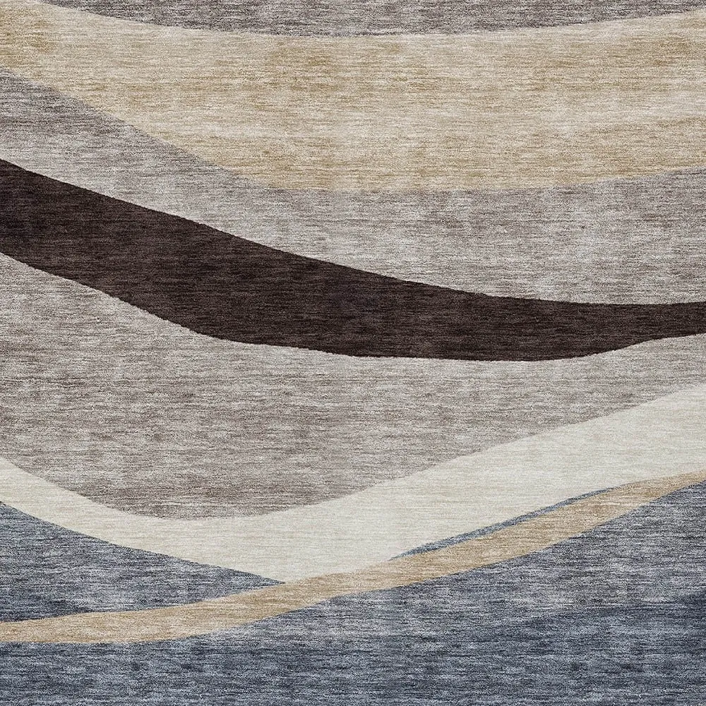 HomeRoots Abstract Transitional Rectangle Outdoor Rug