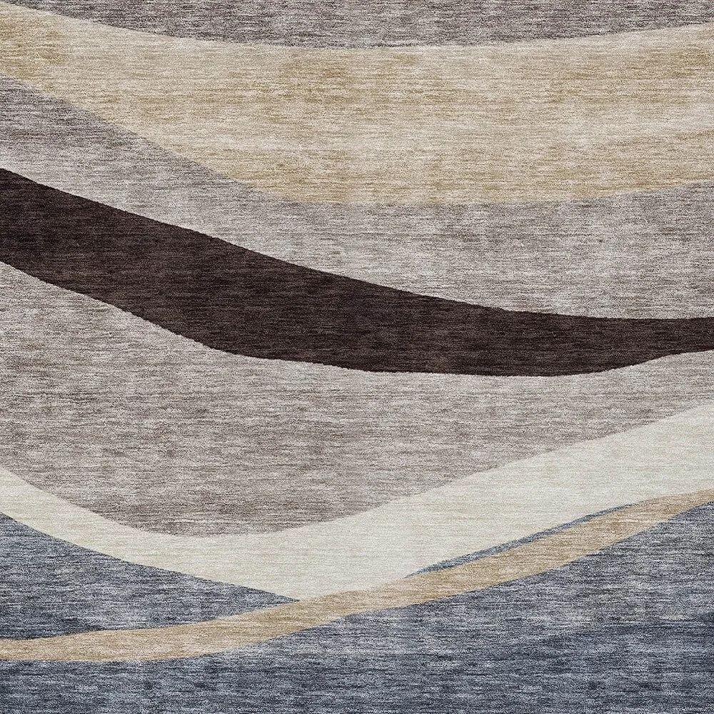 HomeRoots Abstract Transitional Rectangle Outdoor Rug