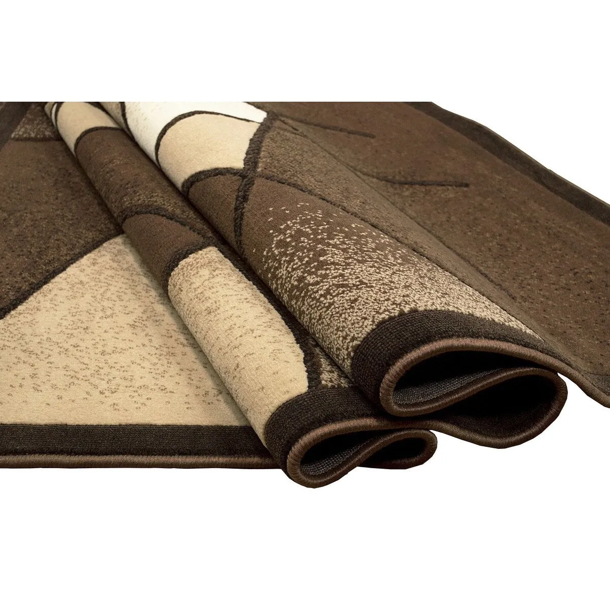 HR Brown. Black. Beige. Multi Color Modern Living Room Rugs-Abstract with Round/Oval Swirls Pattern-Shed Free