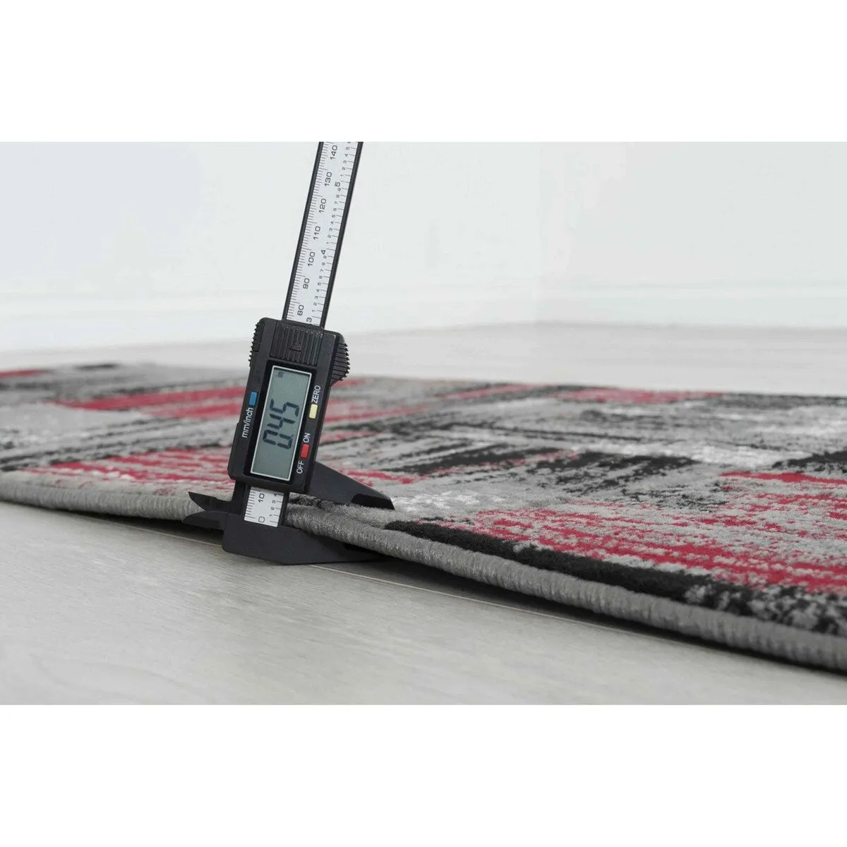 HR Lava. Grey. Silver. Black. Abstract Contemporary Design Brush Pattern Rug