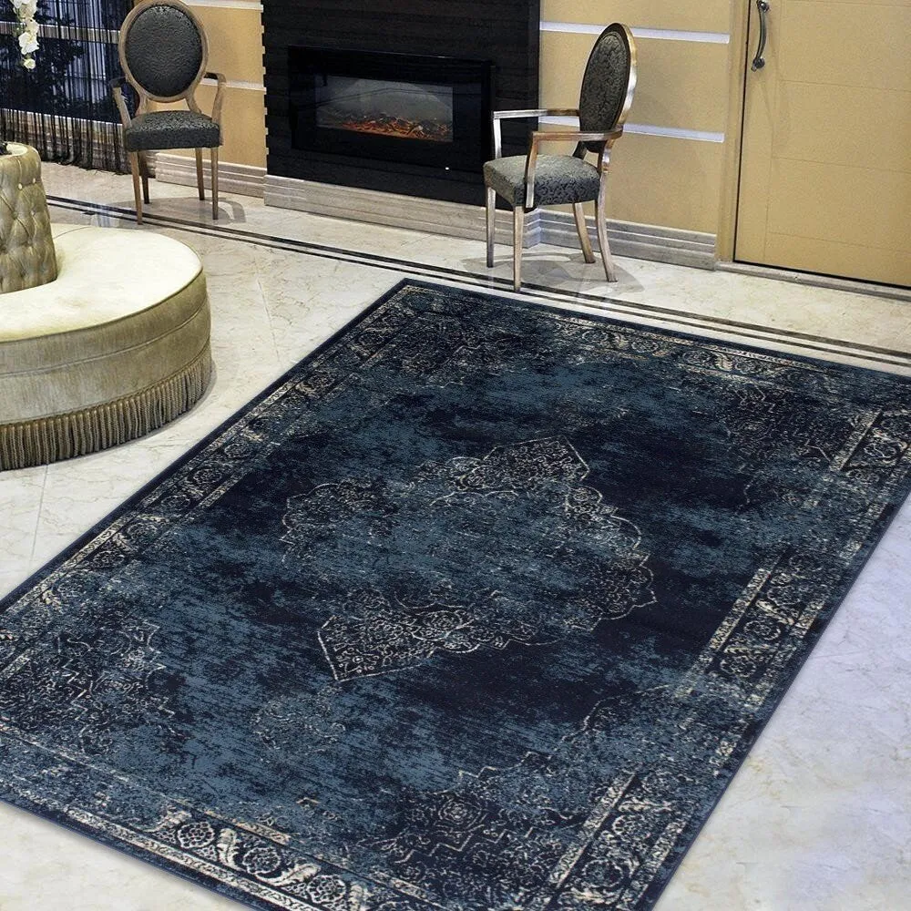HR Oriental Distressed Modern Vintage Design Abstract Tradition Rugs