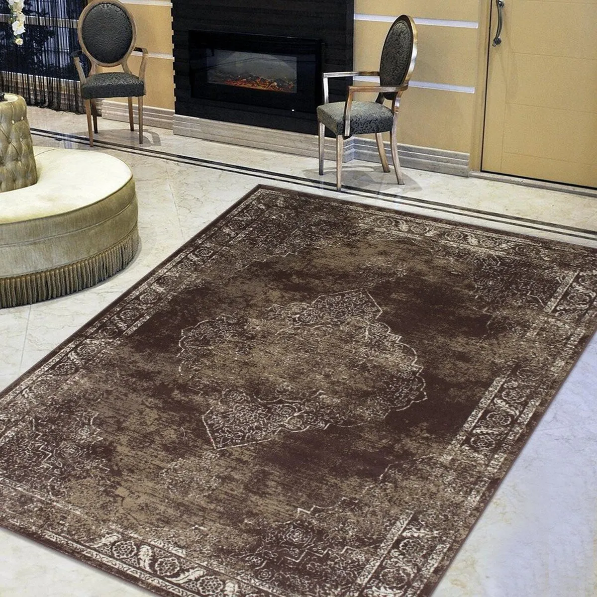 HR Oriental Distressed Modern Vintage Design Abstract Tradition Rugs