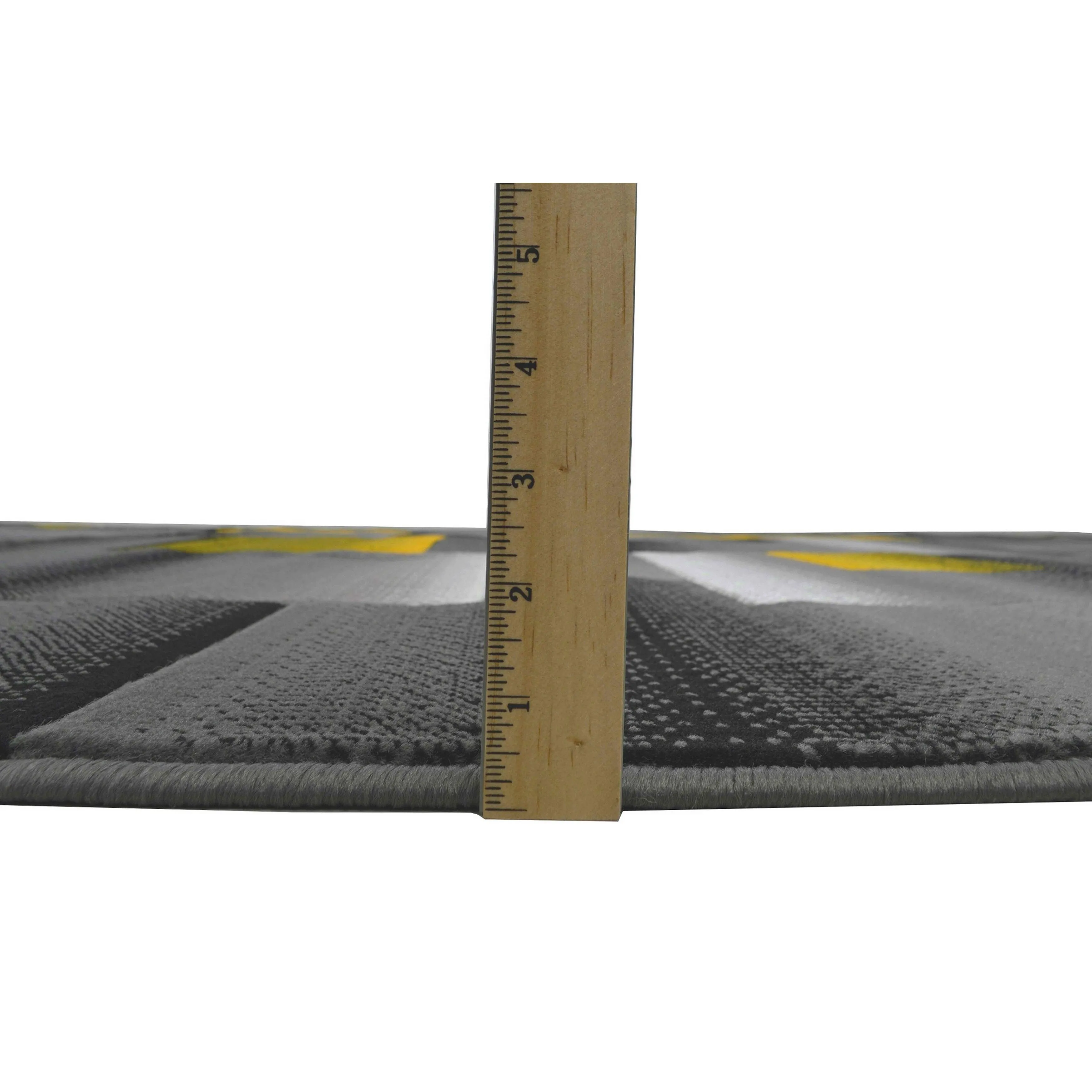HR Yellow Grey Silver Abstract Rug Modern Contemporary Geometric Square Design