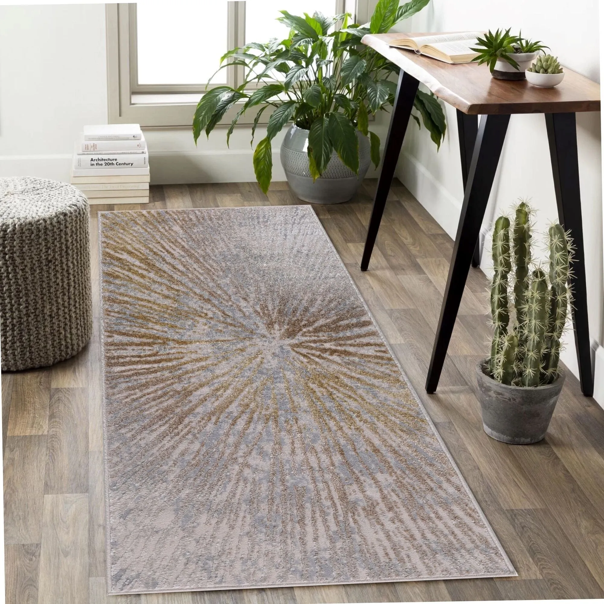 Ilios Collection Abstract Starburst Rug