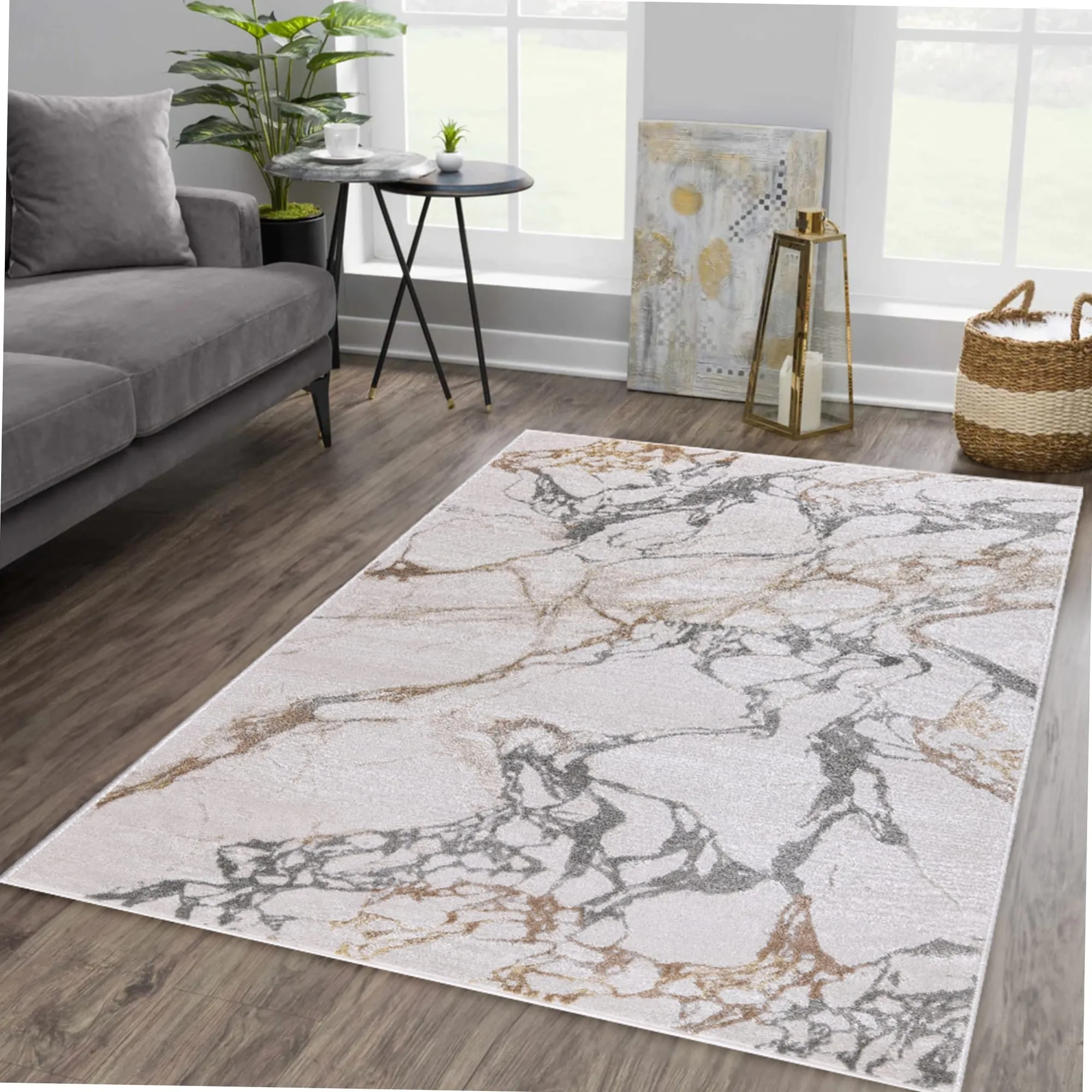Ilios Collection Abstract Textured Rug