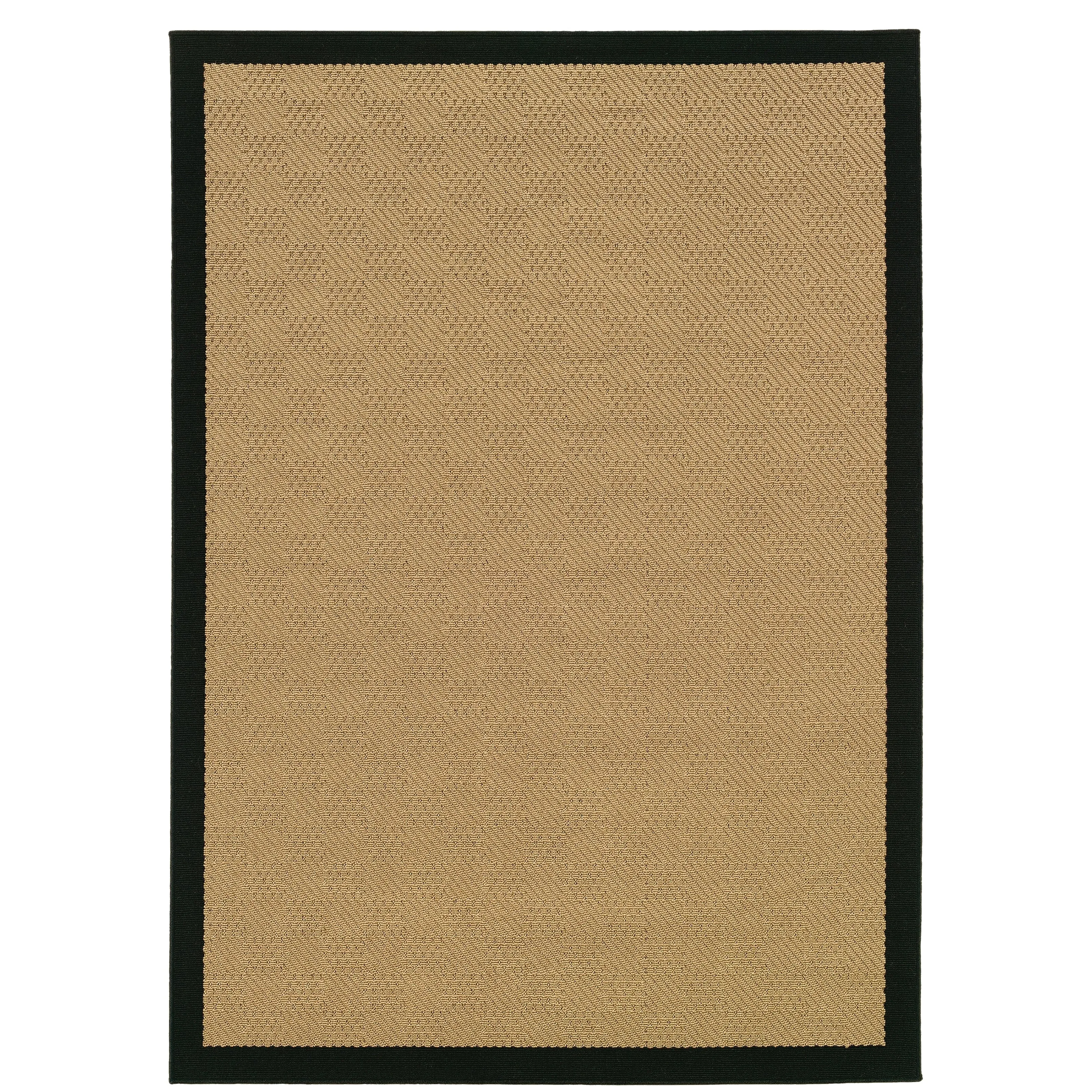 Independence Beige Black Border Outdoor Casual Area Rug