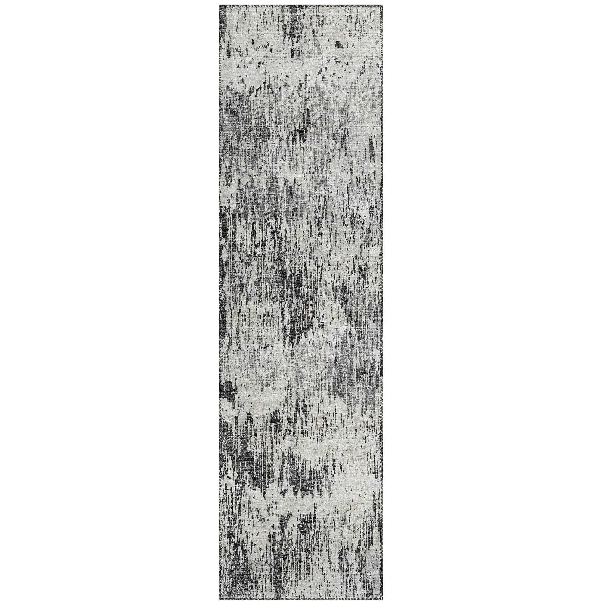 Indoor/ Outdoor Accord Modern Brushstrokes Polyester Washable Rug New