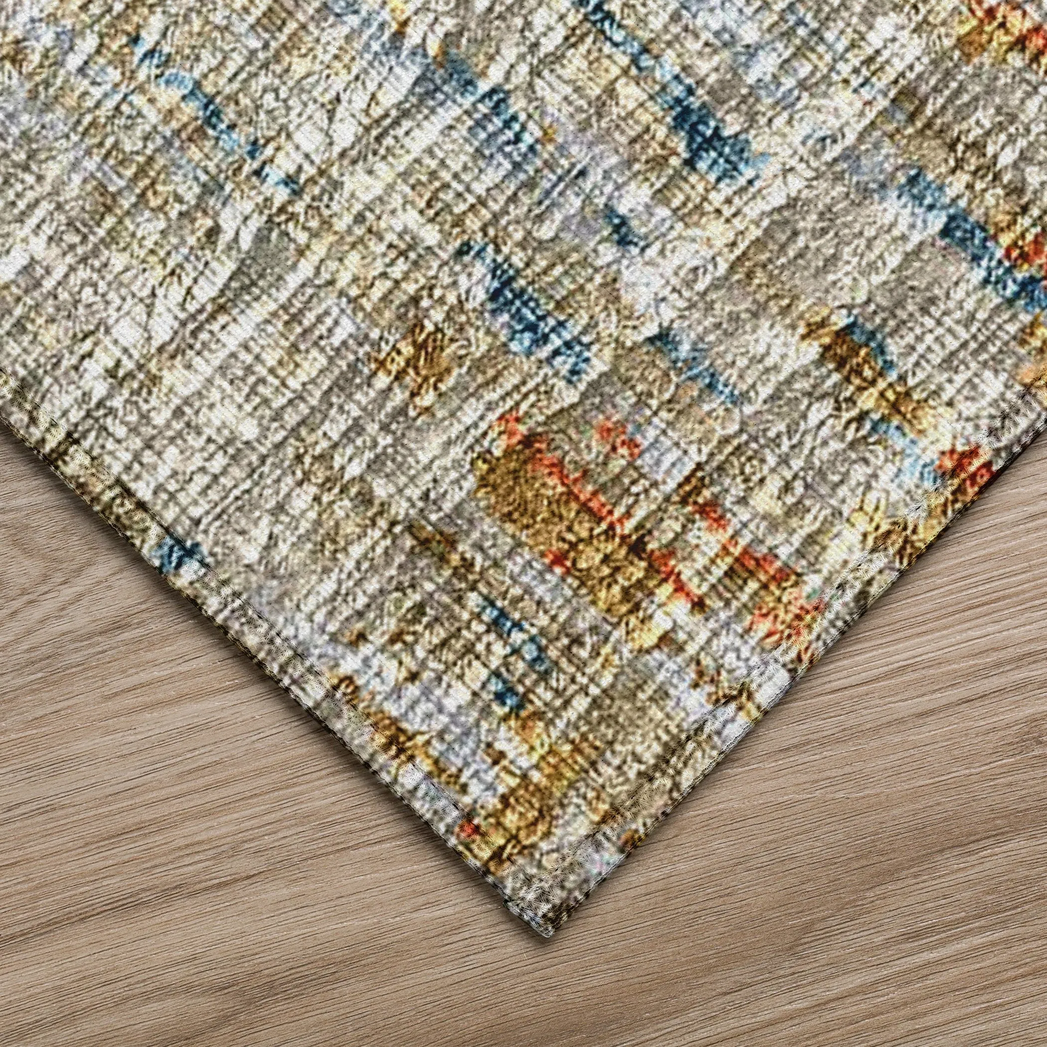 Indoor/ Outdoor Accord Modern Brushstrokes Polyester Washable Rug New