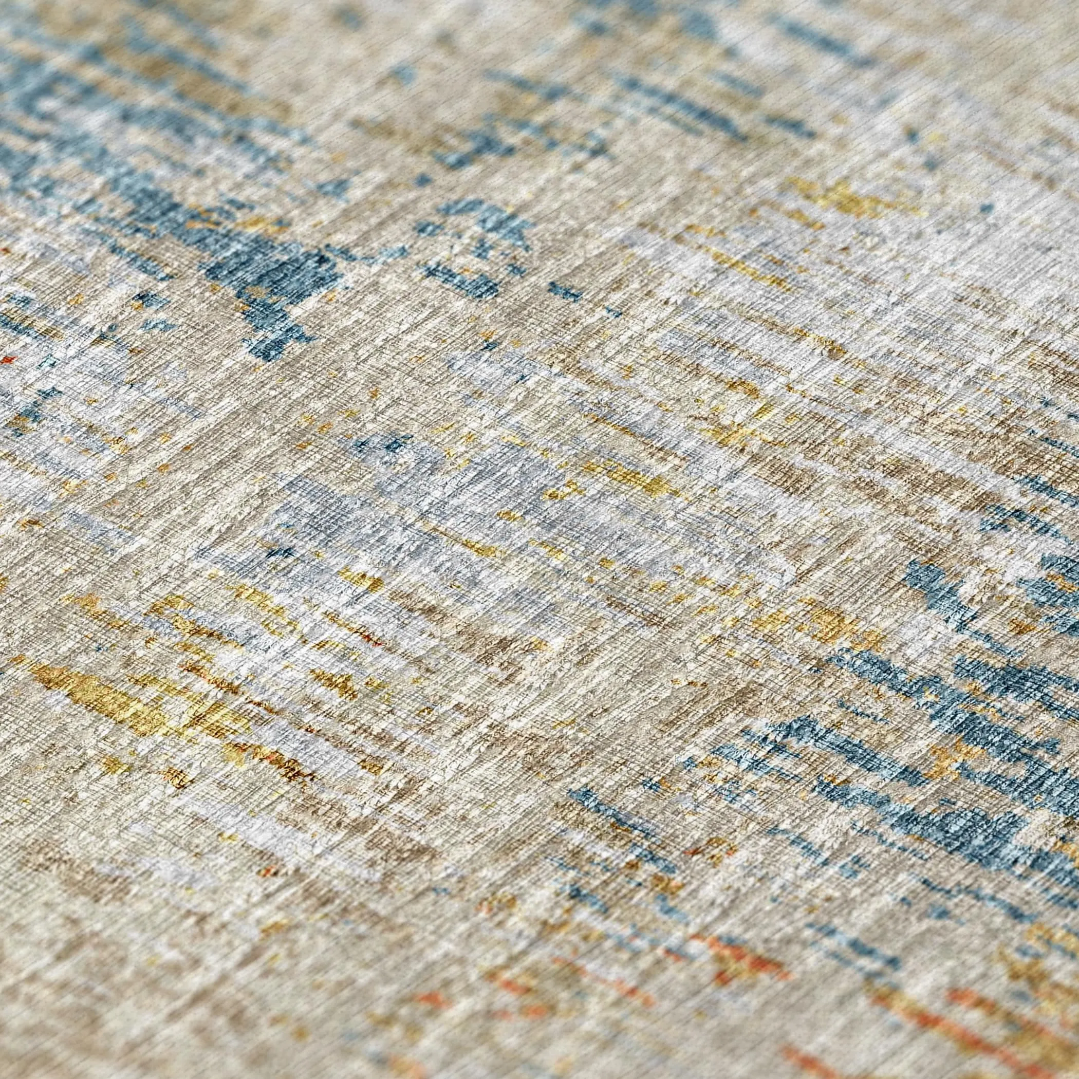 Indoor/ Outdoor Accord Modern Brushstrokes Polyester Washable Rug New