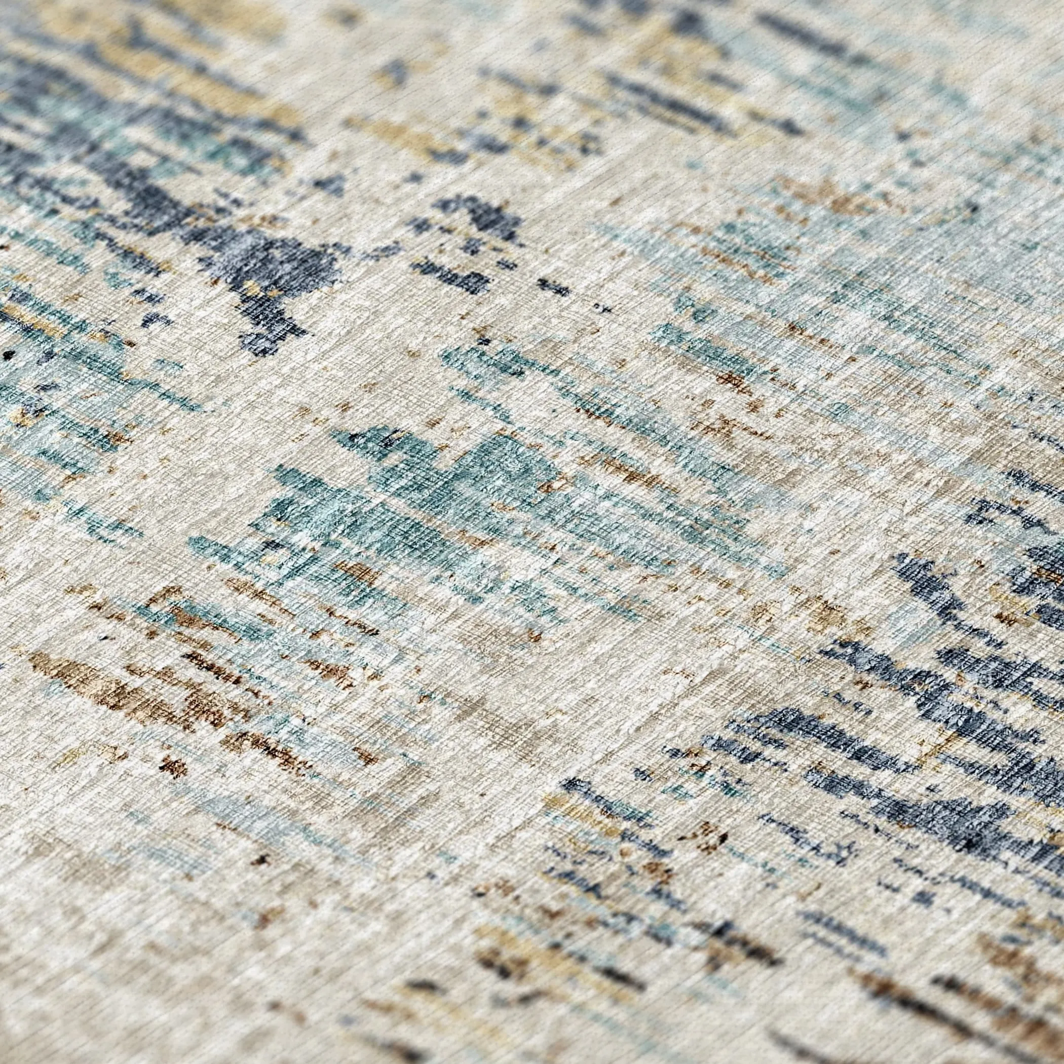 Indoor/ Outdoor Accord Modern Brushstrokes Polyester Washable Rug New