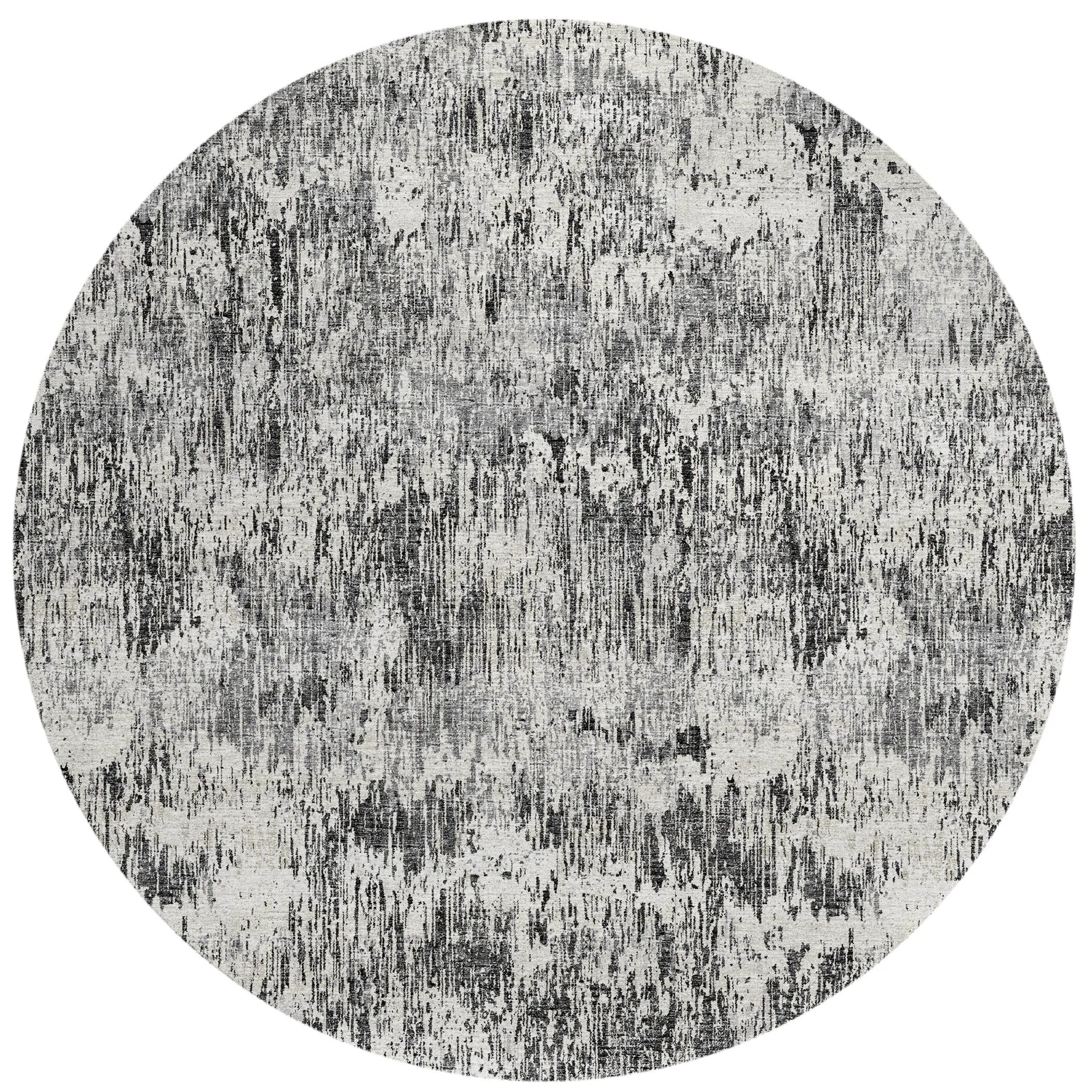 Indoor/ Outdoor Accord Modern Brushstrokes Polyester Washable Rug New