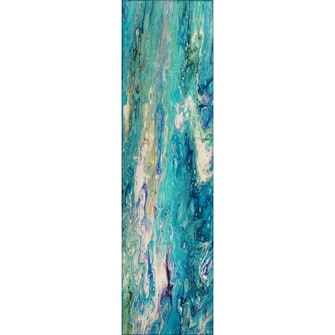 Indoor/ Outdoor Addison Karina Abstract Washable Area Rug