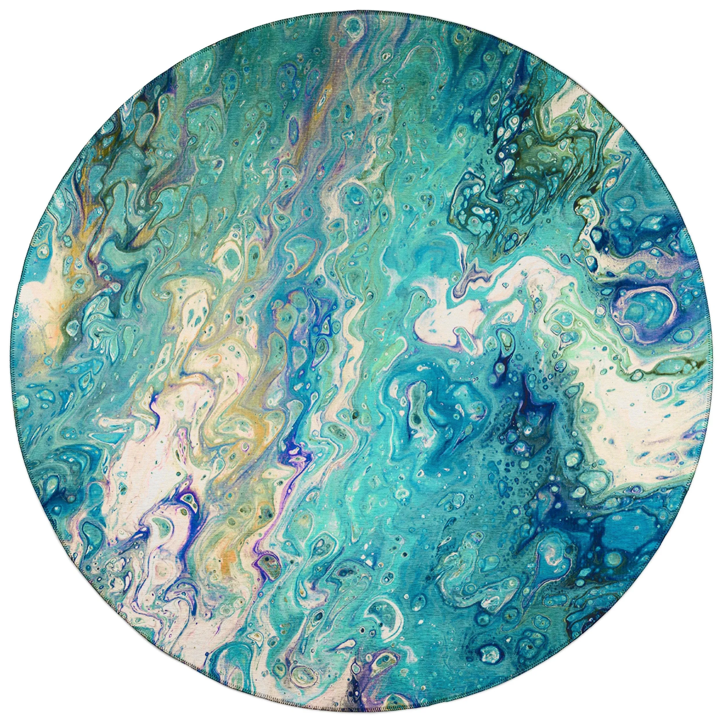 Indoor/ Outdoor Addison Karina Abstract Washable Area Rug