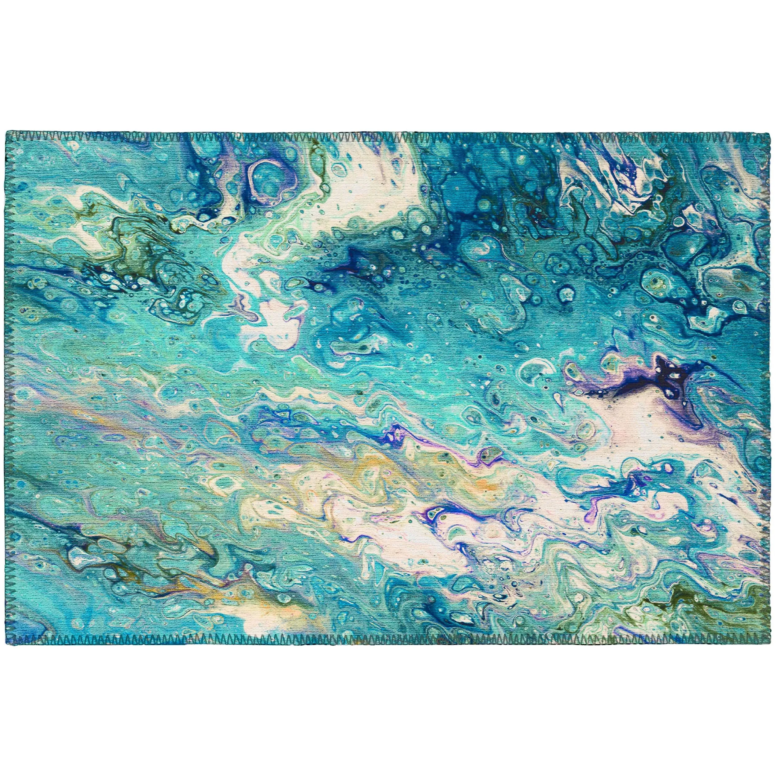 Indoor/ Outdoor Addison Karina Abstract Washable Area Rug