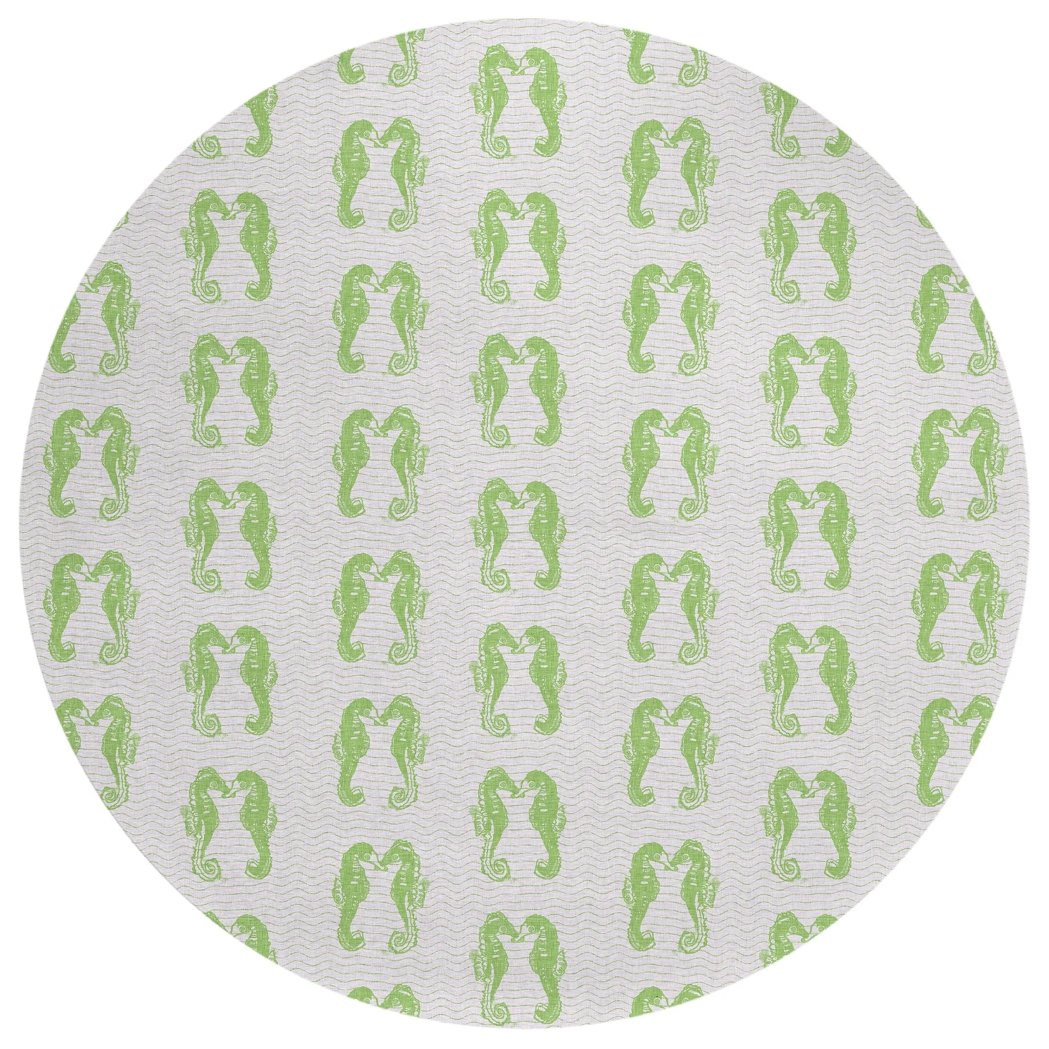 Indoor/ Outdoor Surfside Seahorses Washable Rug New