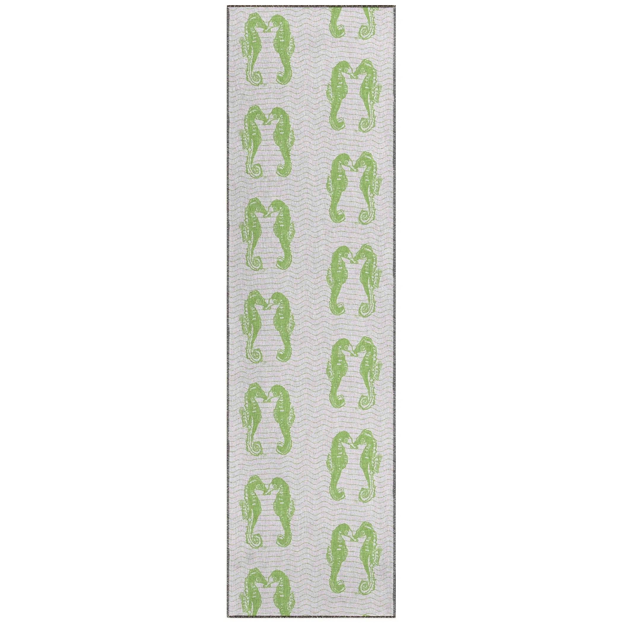 Indoor/ Outdoor Surfside Seahorses Washable Rug New