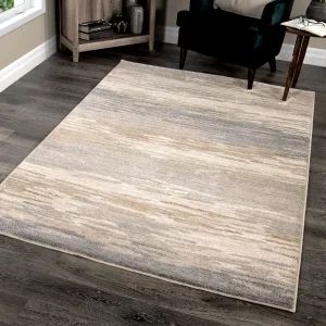 Ironstone Tehachapi Bay Beige Abstract Stain Resistant Indoor Area Rug