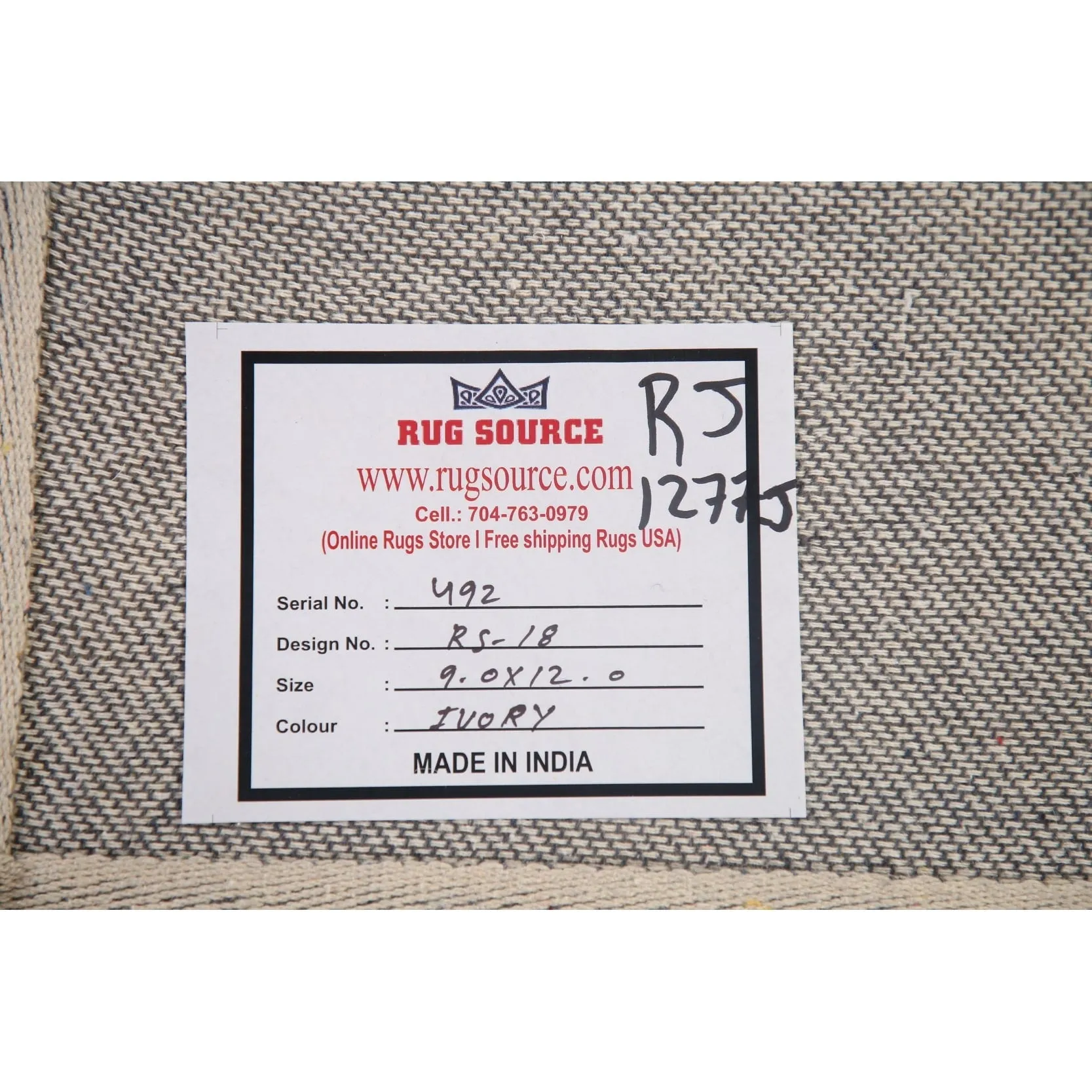 Ivory/ Blue Circles Hand-Tufted Modern Rug Contemporary Carpet