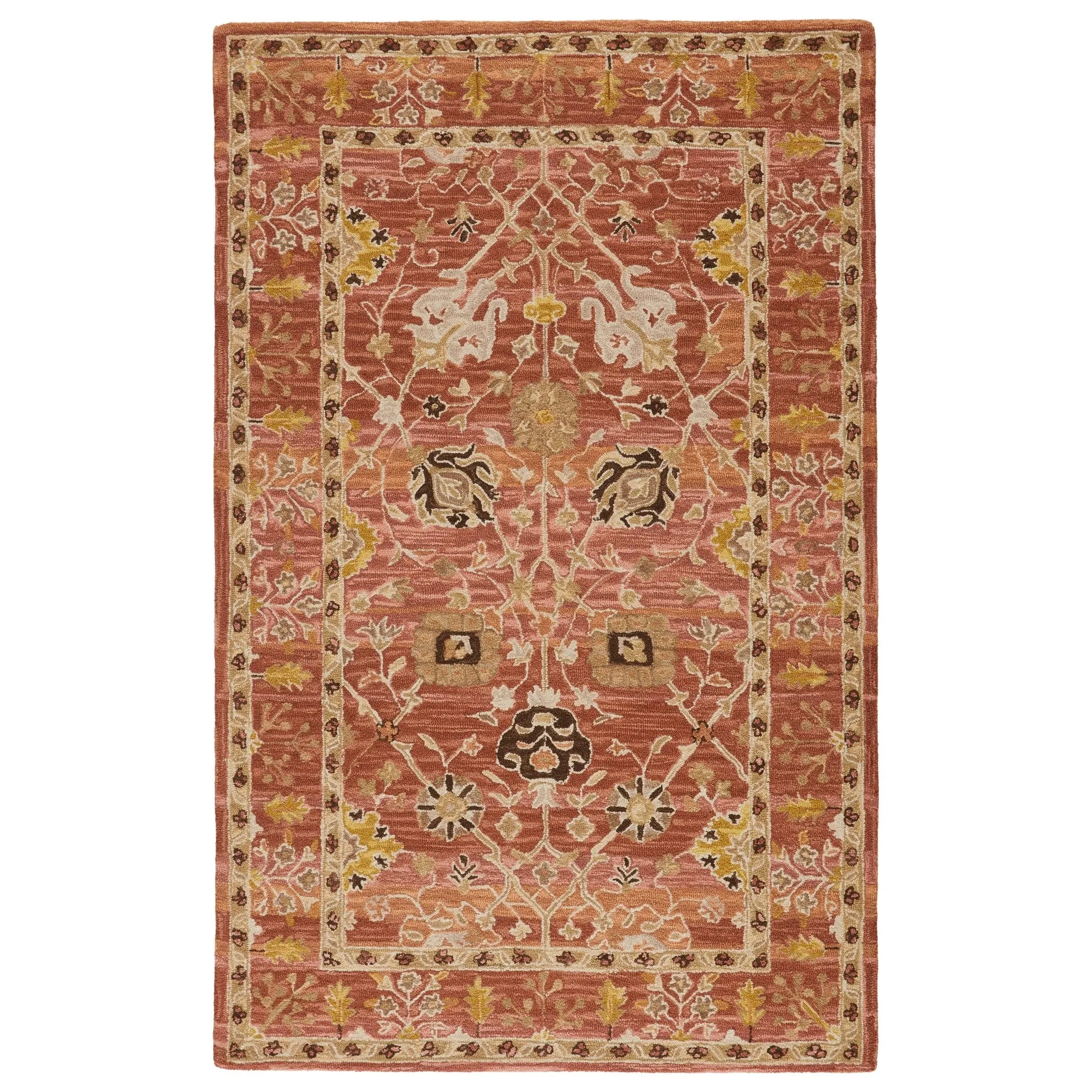 Jaipur Living Cardamom Collection Floral Medallion Wool Area Rug
