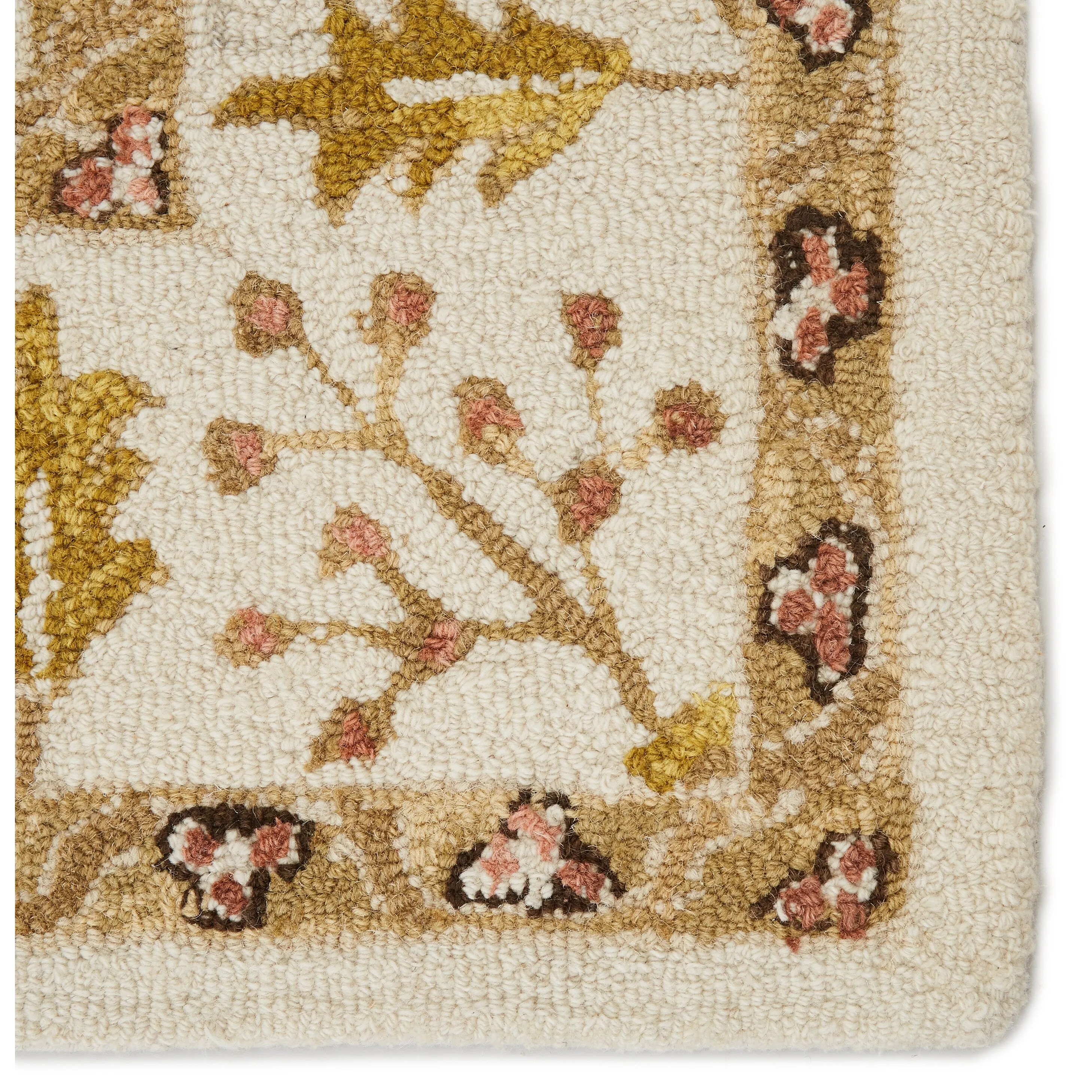Jaipur Living Cardamom Collection Floral Medallion Wool Area Rug