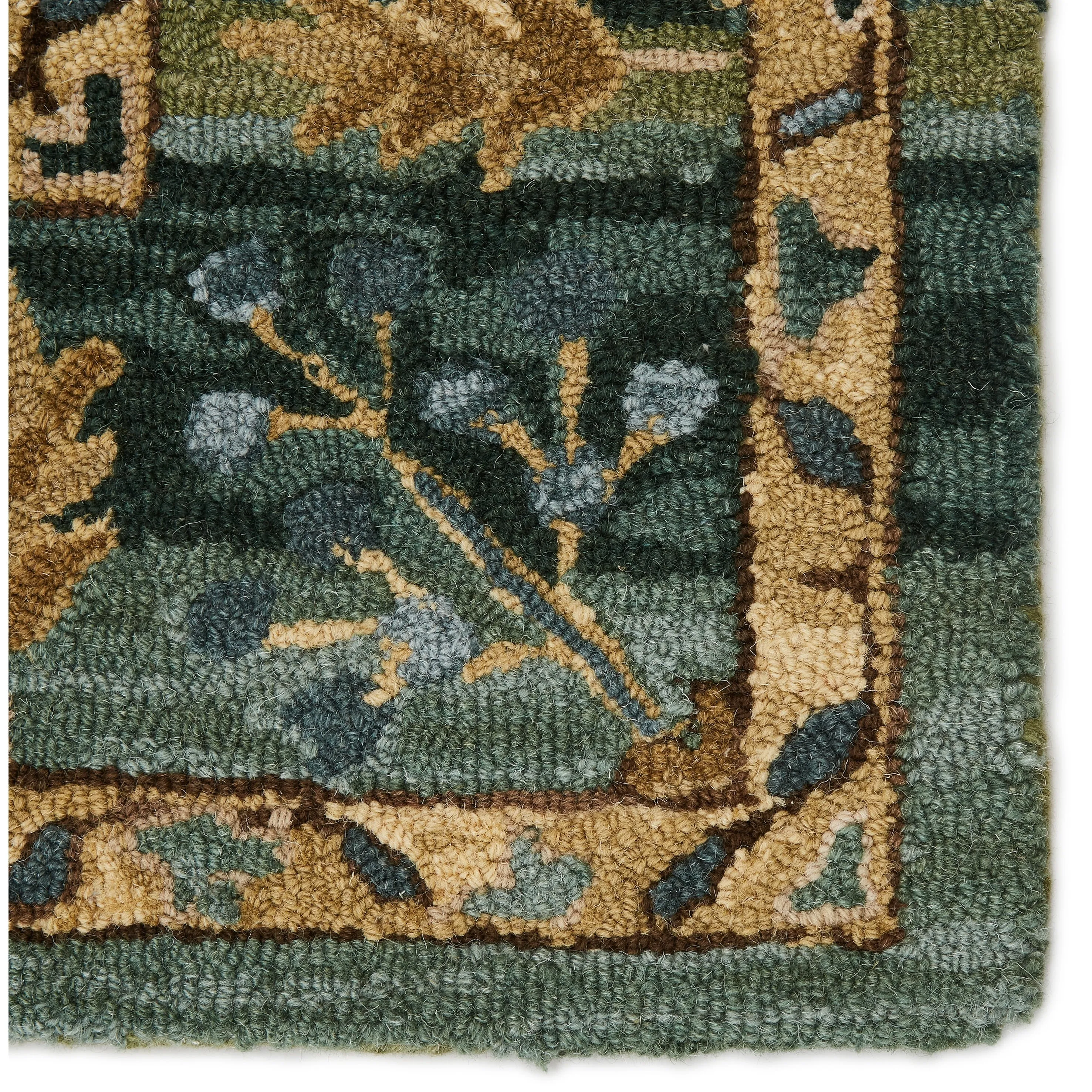 Jaipur Living Cardamom Collection Floral Medallion Wool Area Rug