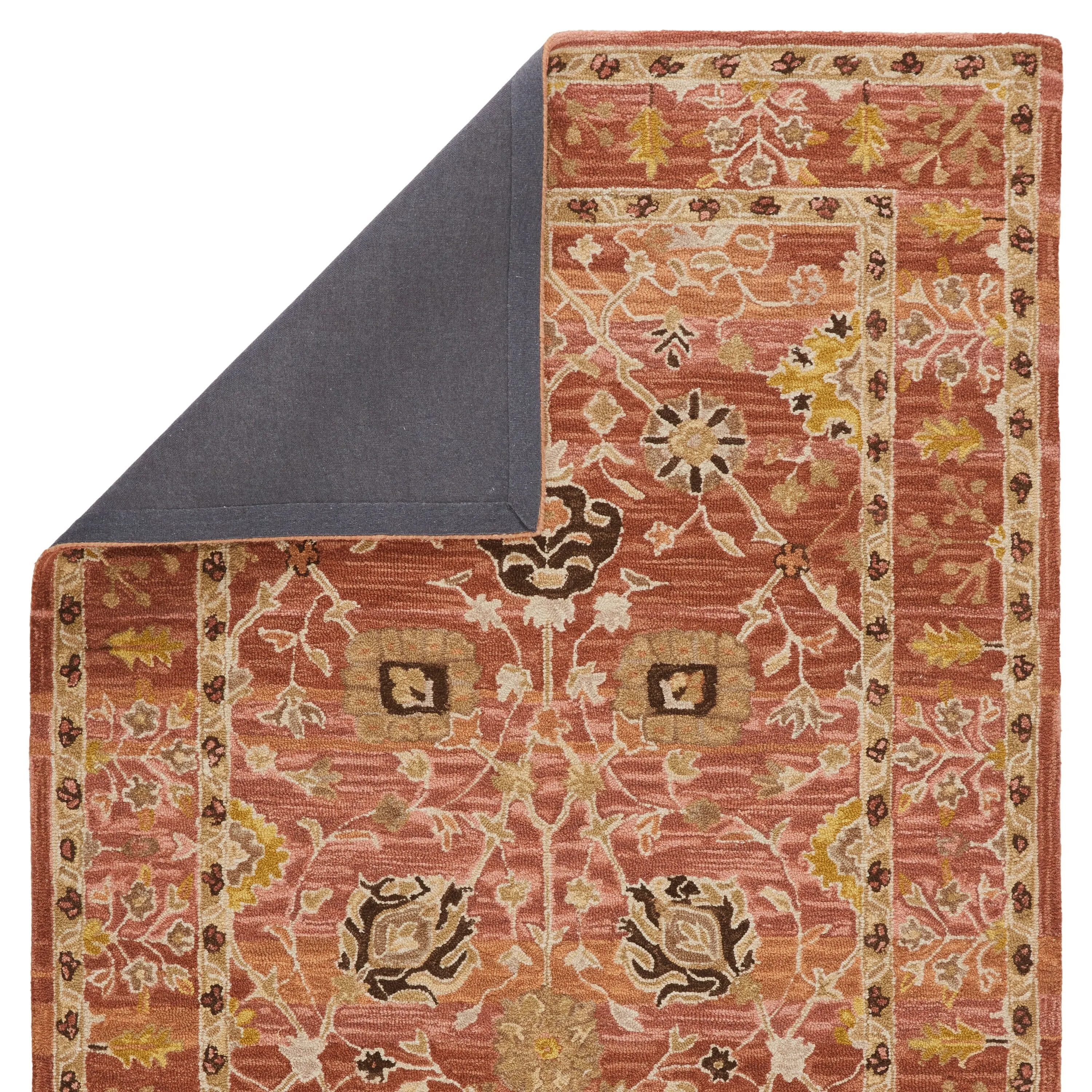 Jaipur Living Cardamom Collection Floral Medallion Wool Area Rug