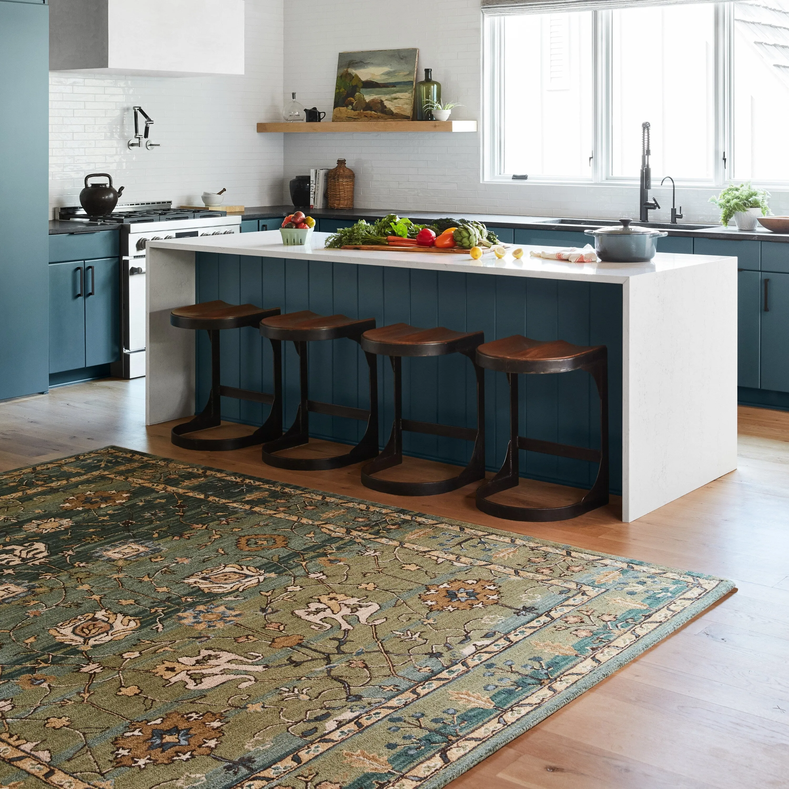 Jaipur Living Cardamom Collection Floral Medallion Wool Area Rug