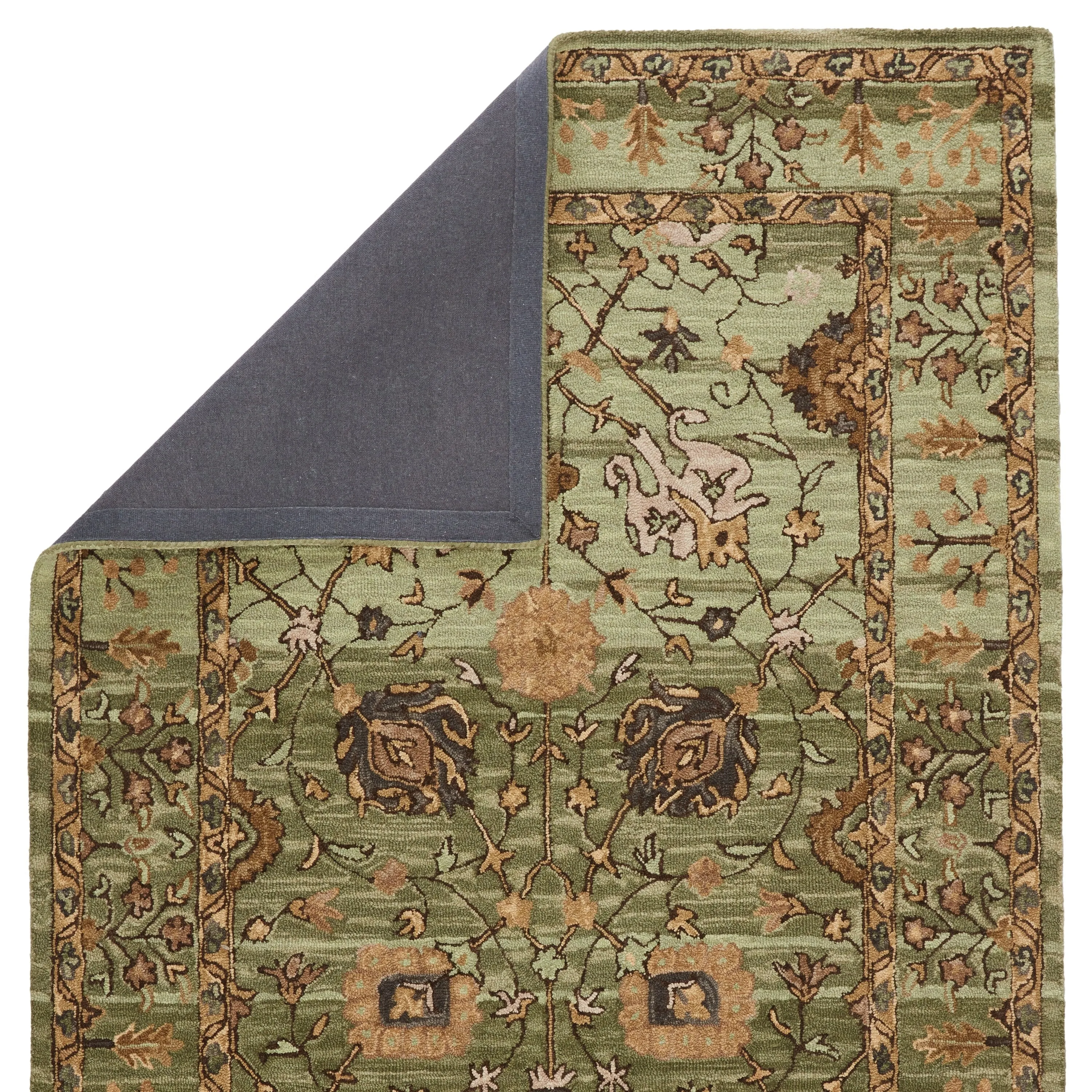 Jaipur Living Cardamom Collection Floral Medallion Wool Area Rug