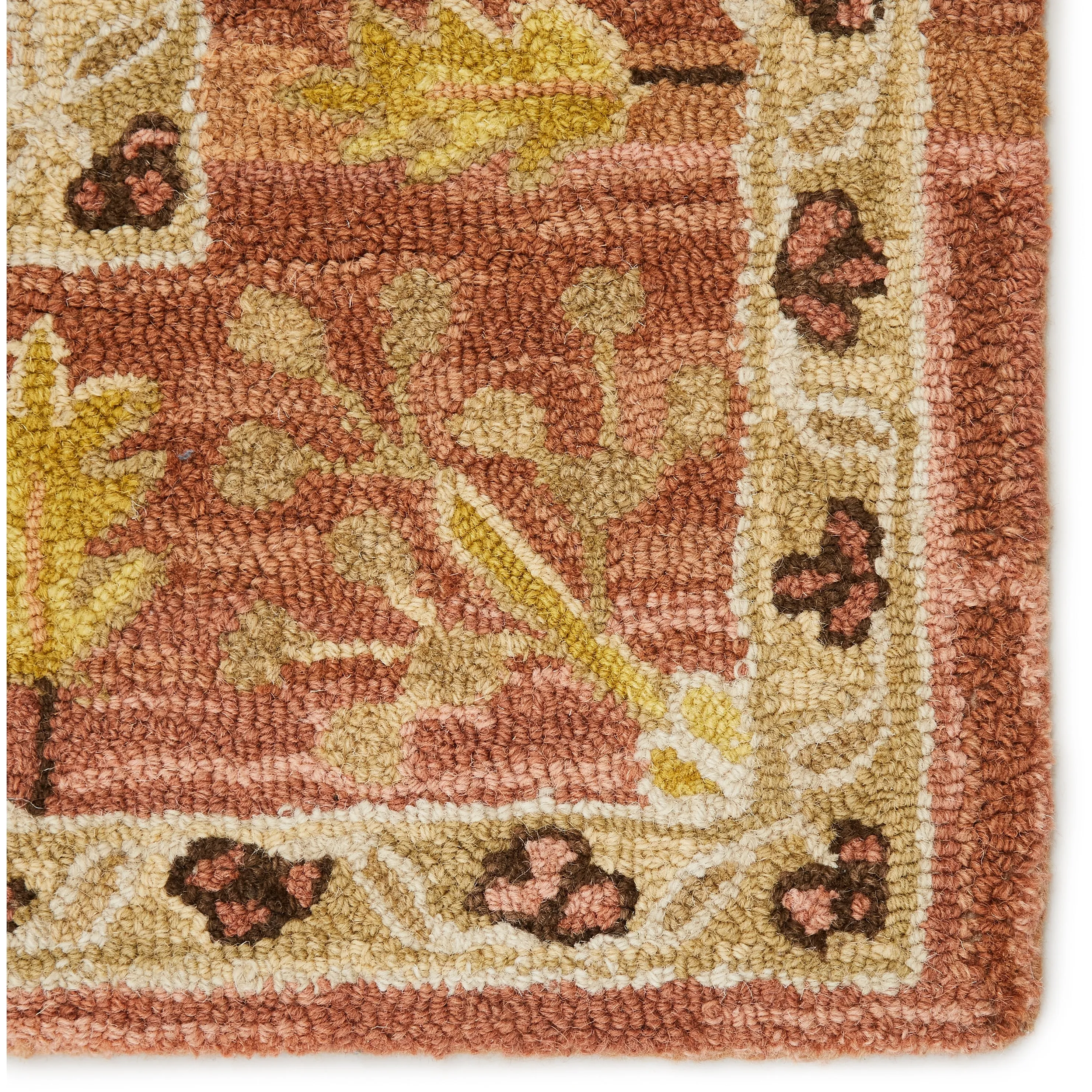 Jaipur Living Cardamom Collection Floral Medallion Wool Area Rug