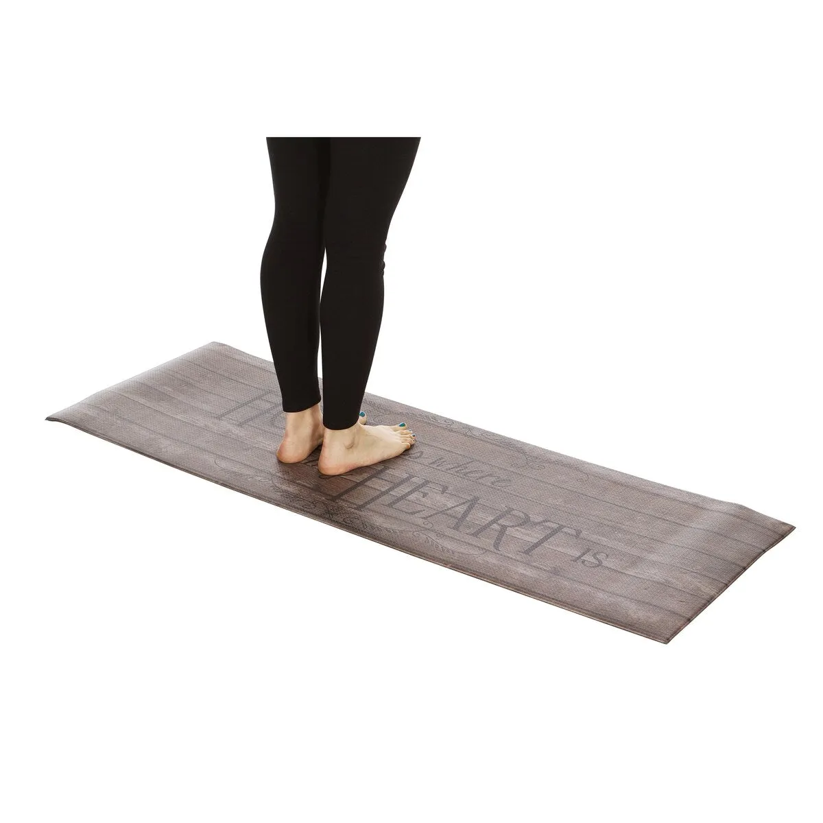 J&V Textiles Oversized Cushioned Anti Fatigue Kitchen Runner Mat (Home Heartwood) Brown Size 20x55 - 20 X 55