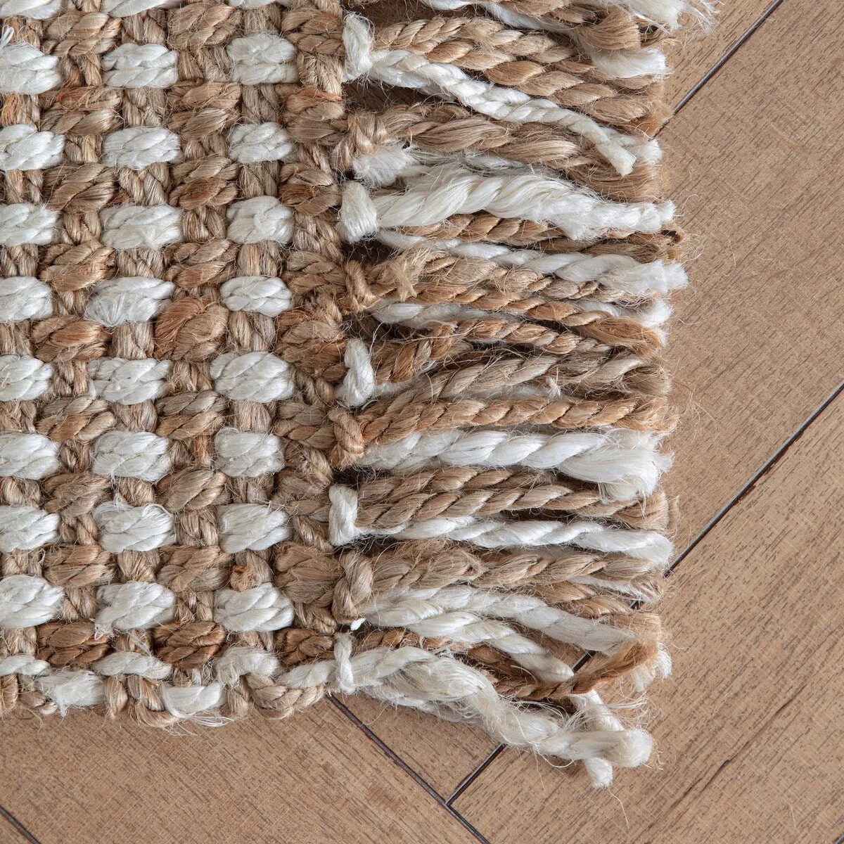 Jani Songbird Natural and Ivory Jute Area Rug - Elegant and Timeless Design