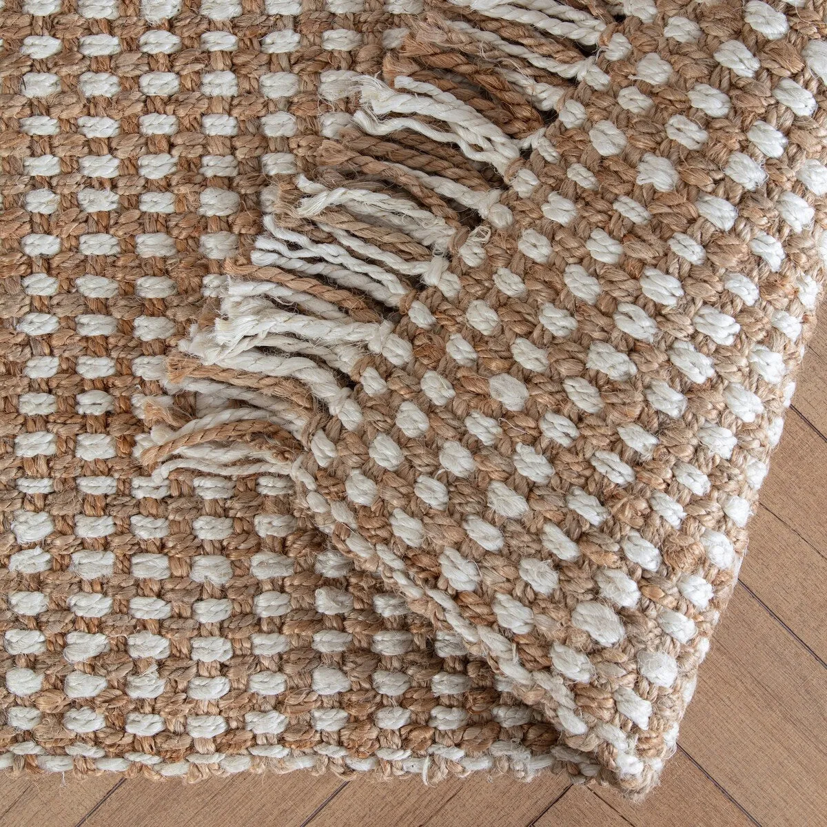 Jani Songbird Natural and Ivory Jute Area Rug - Elegant and Timeless Design