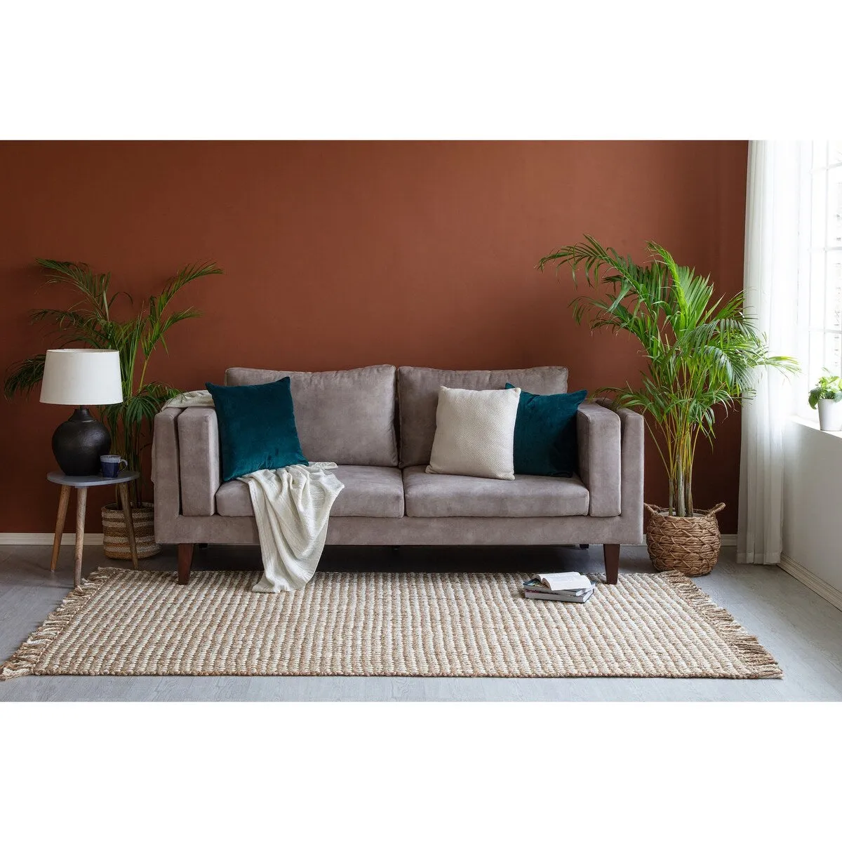 Jani Songbird Natural and Ivory Jute Area Rug - Elegant and Timeless Design