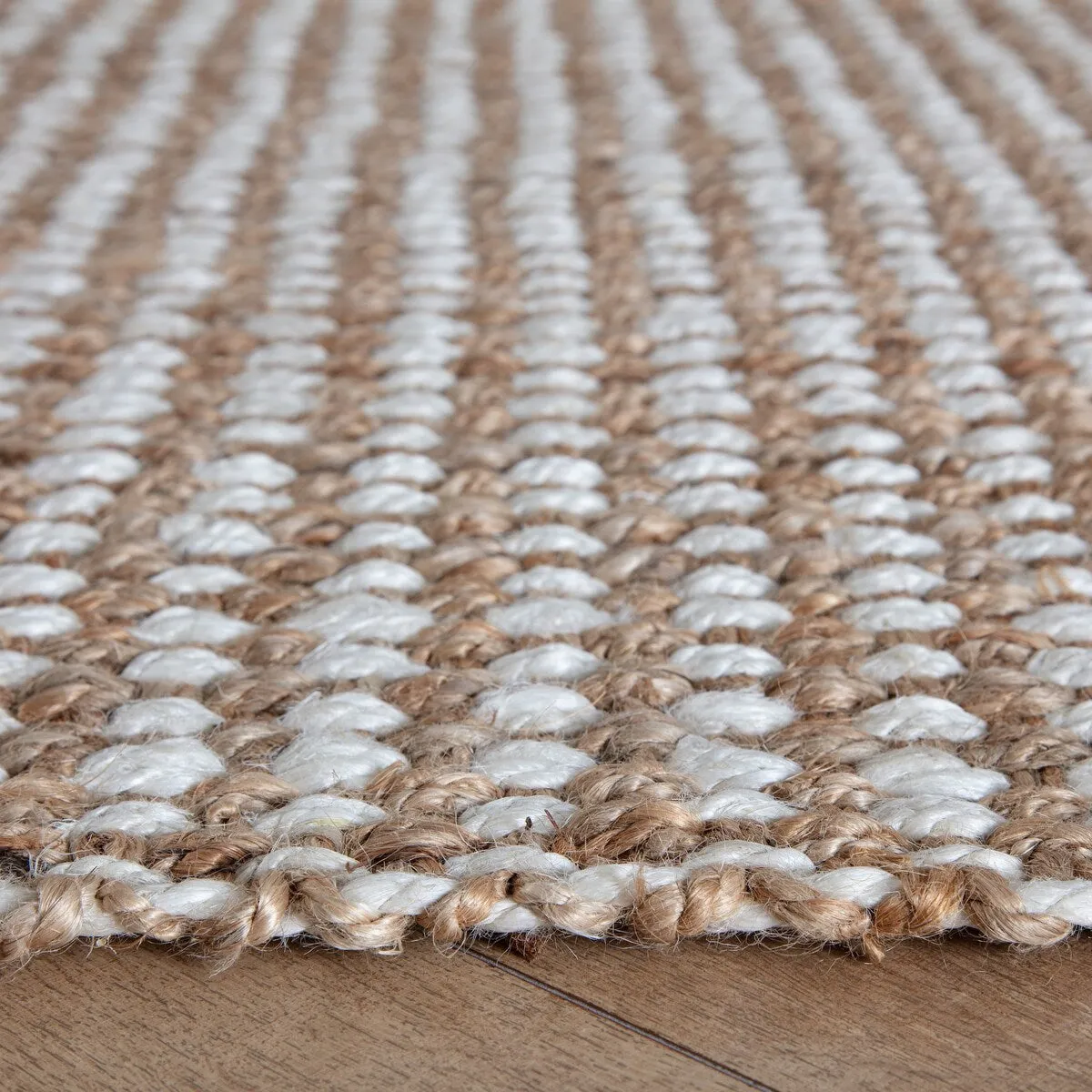 Jani Songbird Natural and Ivory Jute Area Rug - Elegant and Timeless Design
