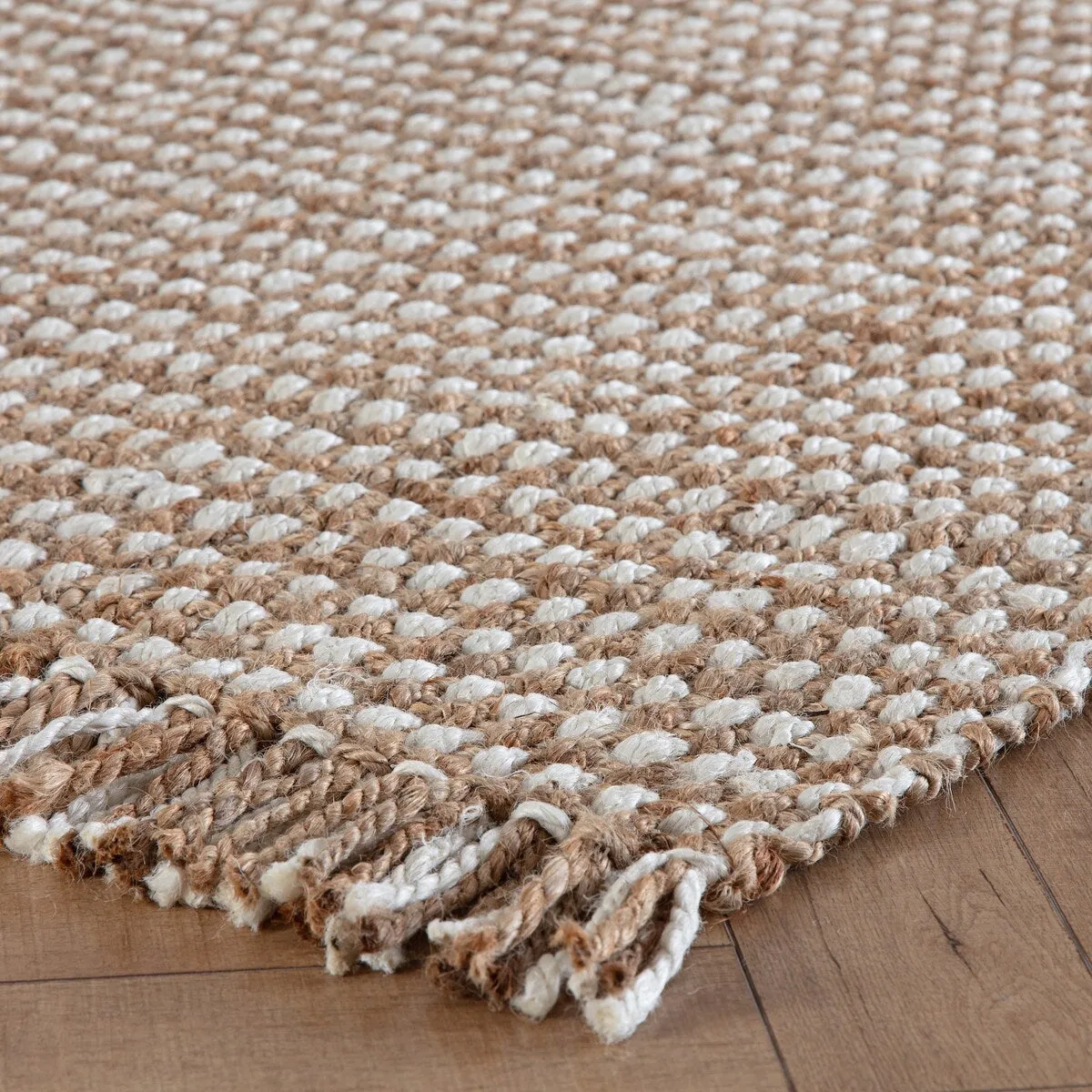 Jani Songbird Natural and Ivory Jute Area Rug - Elegant and Timeless Design