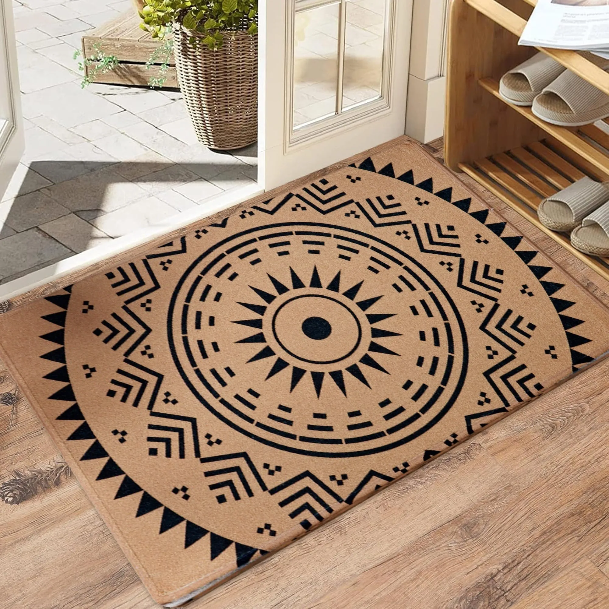 Javlergo Door Mat. Washable Indoor Outdoor Floor Doormat. 47.2 x 31.5/28.7 x 16.9