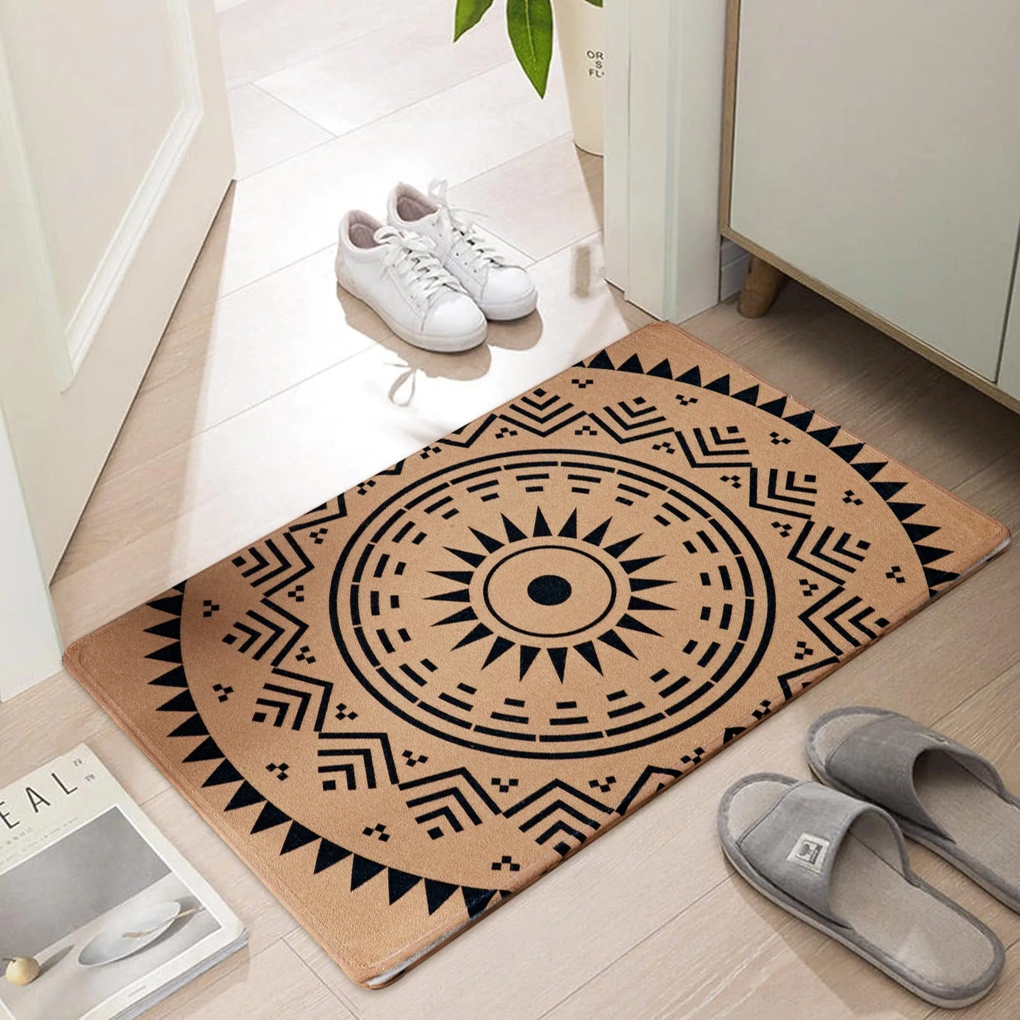 Javlergo Door Mat. Washable Indoor Outdoor Floor Doormat. 47.2 x 31.5/28.7 x 16.9