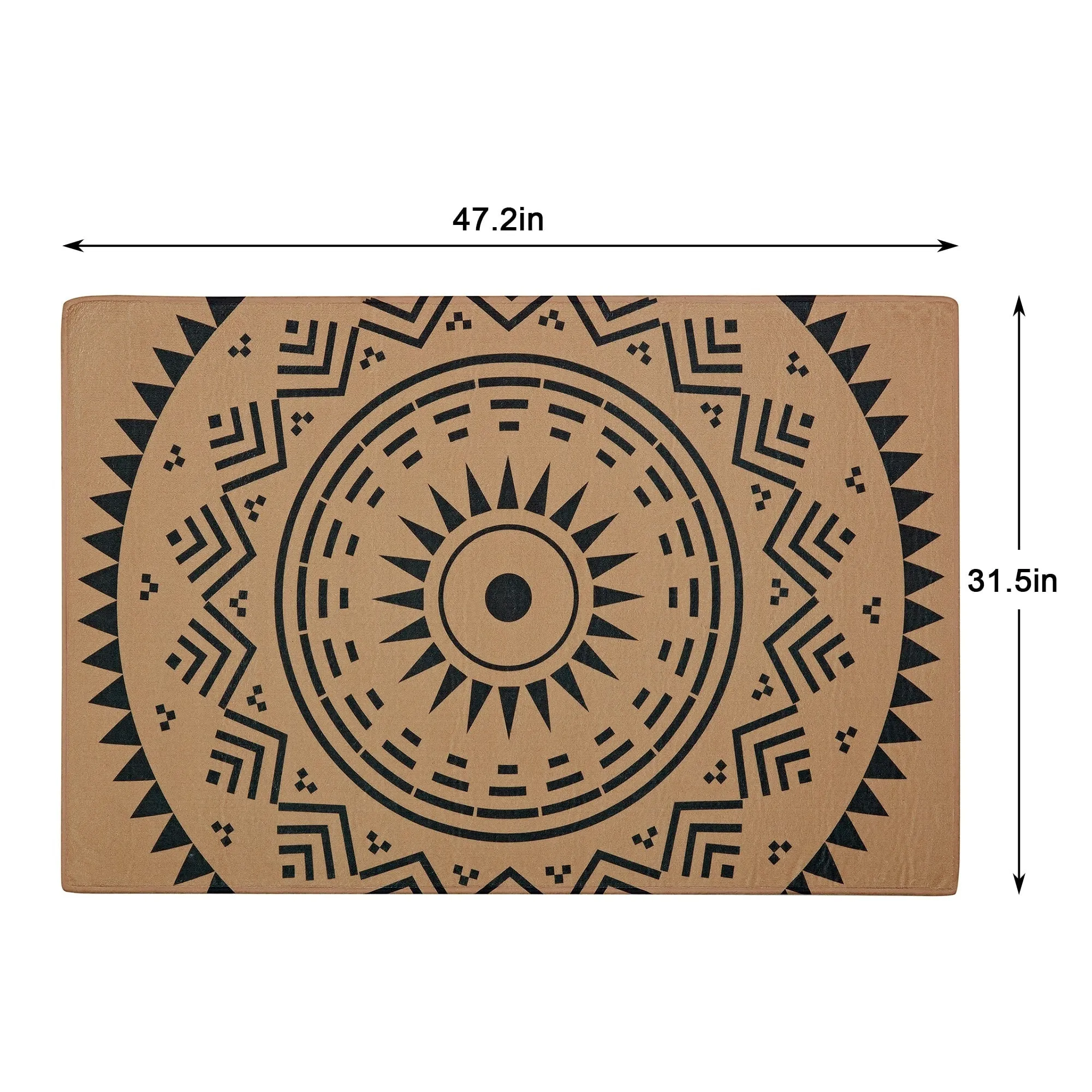 Javlergo Door Mat. Washable Indoor Outdoor Floor Doormat. 47.2 x 31.5/28.7 x 16.9