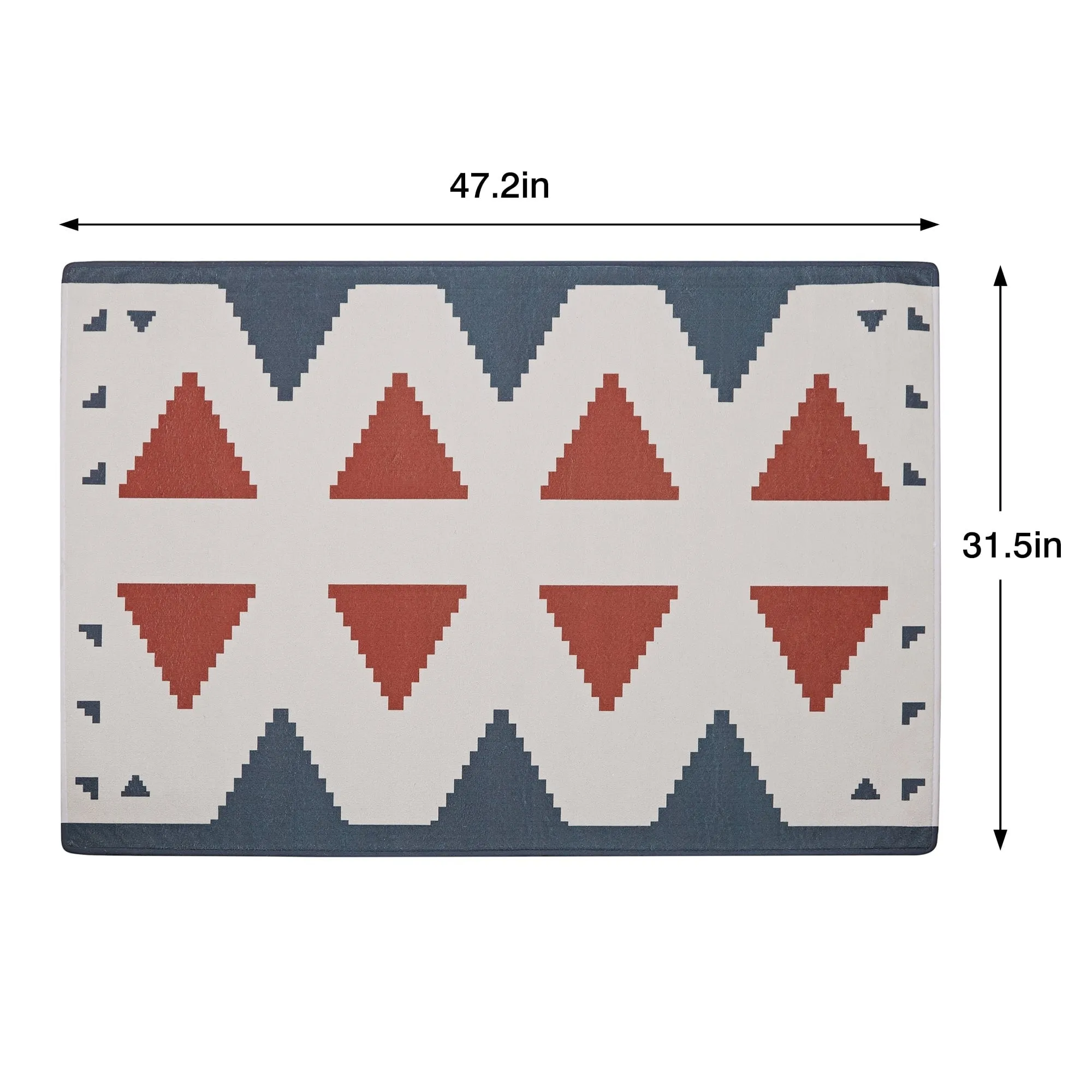 Javlergo Door Mat. Washable Indoor Outdoor Floor Doormat. 47.2 x 31.5/28.7 x 16.9