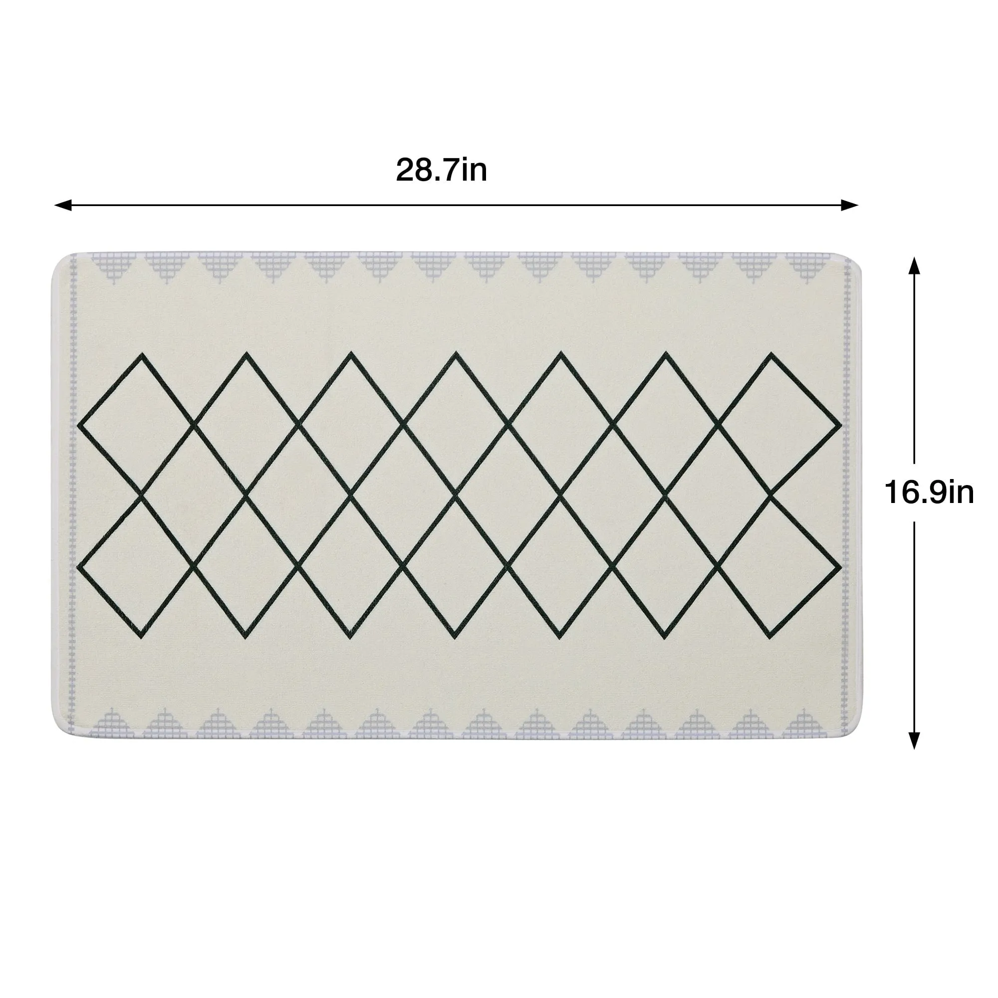 Javlergo Door Mat. Washable Indoor Outdoor Floor Doormat. 47.2 x 31.5/28.7 x 16.9