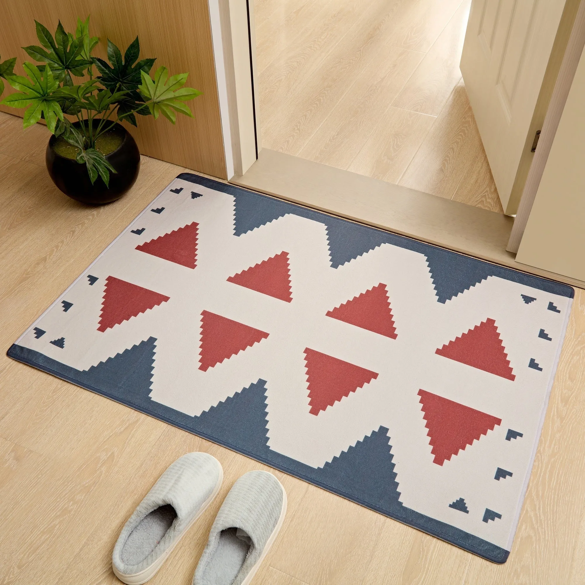 Javlergo Door Mat. Washable Indoor Outdoor Floor Doormat. 47.2 x 31.5/28.7 x 16.9