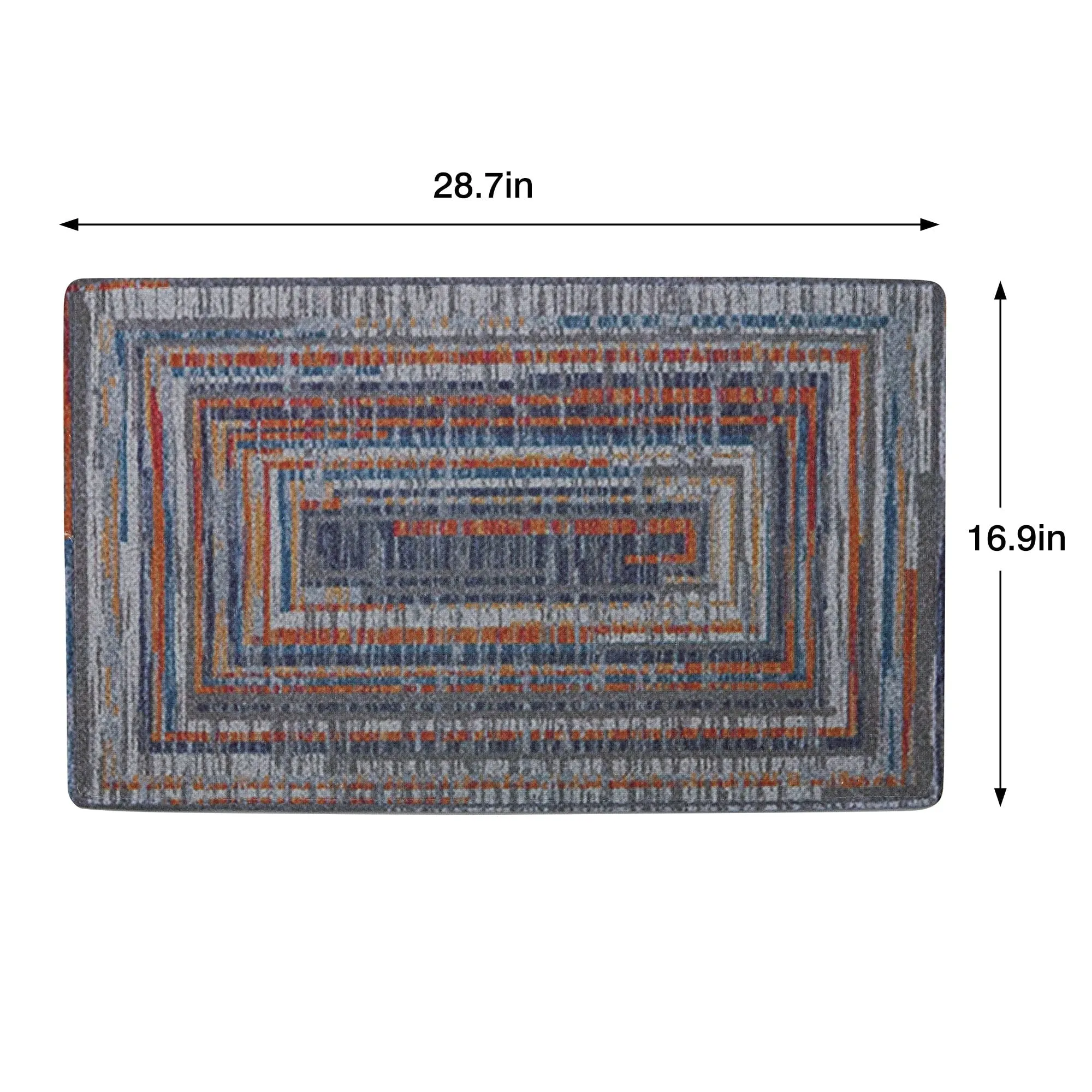 Javlergo Door Mat. Washable Indoor Outdoor Floor Doormat. 47.2 x 31.5/28.7 x 16.9