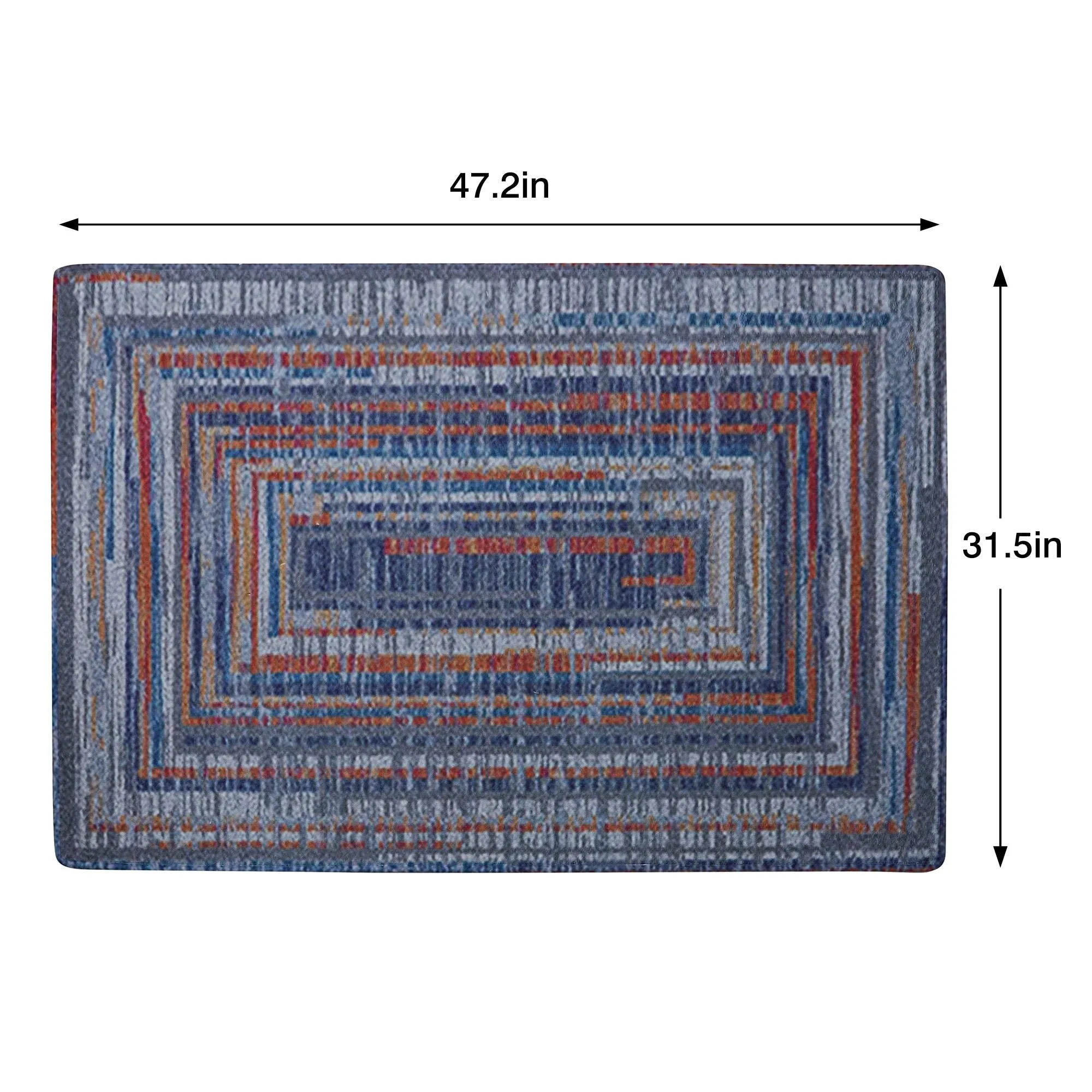 Javlergo Door Mat. Washable Indoor Outdoor Floor Doormat. 47.2 x 31.5/28.7 x 16.9