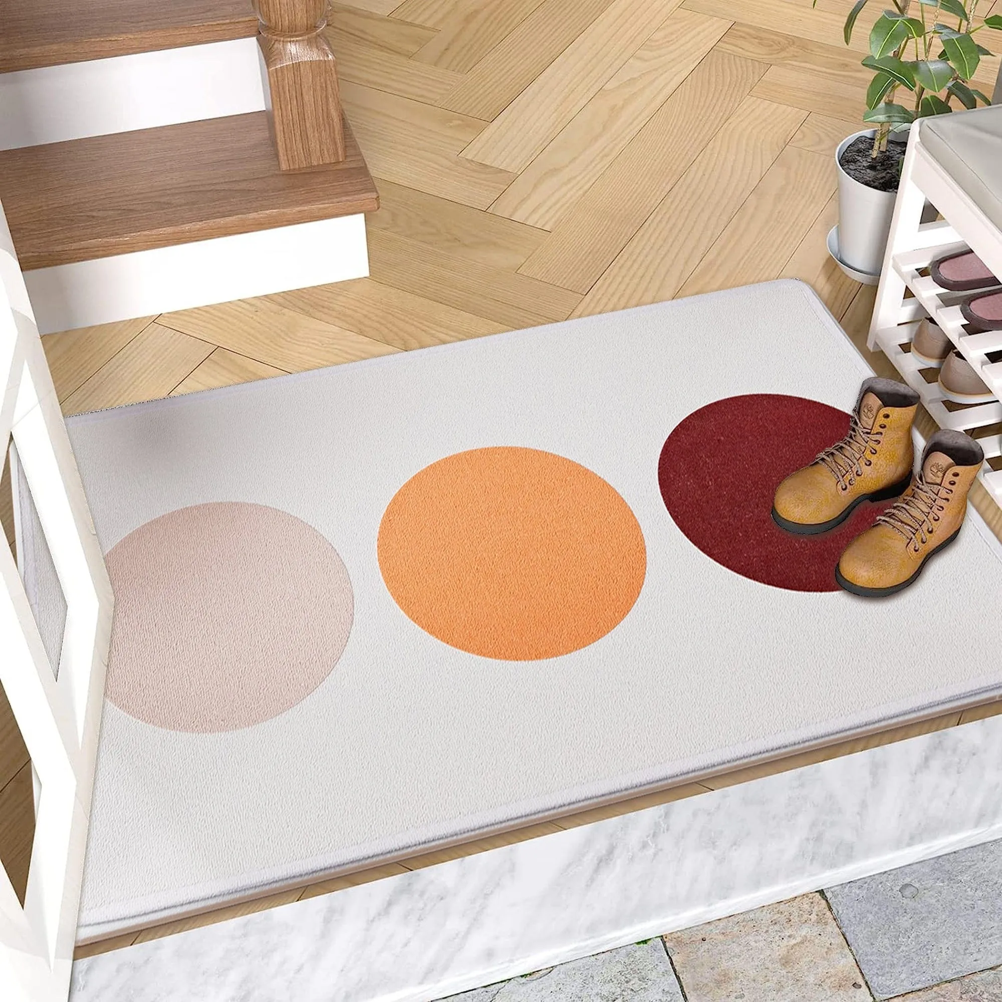 Javlergo Door Mat. Washable Indoor Outdoor Floor Doormat. 47.2 x 31.5/28.7 x 16.9