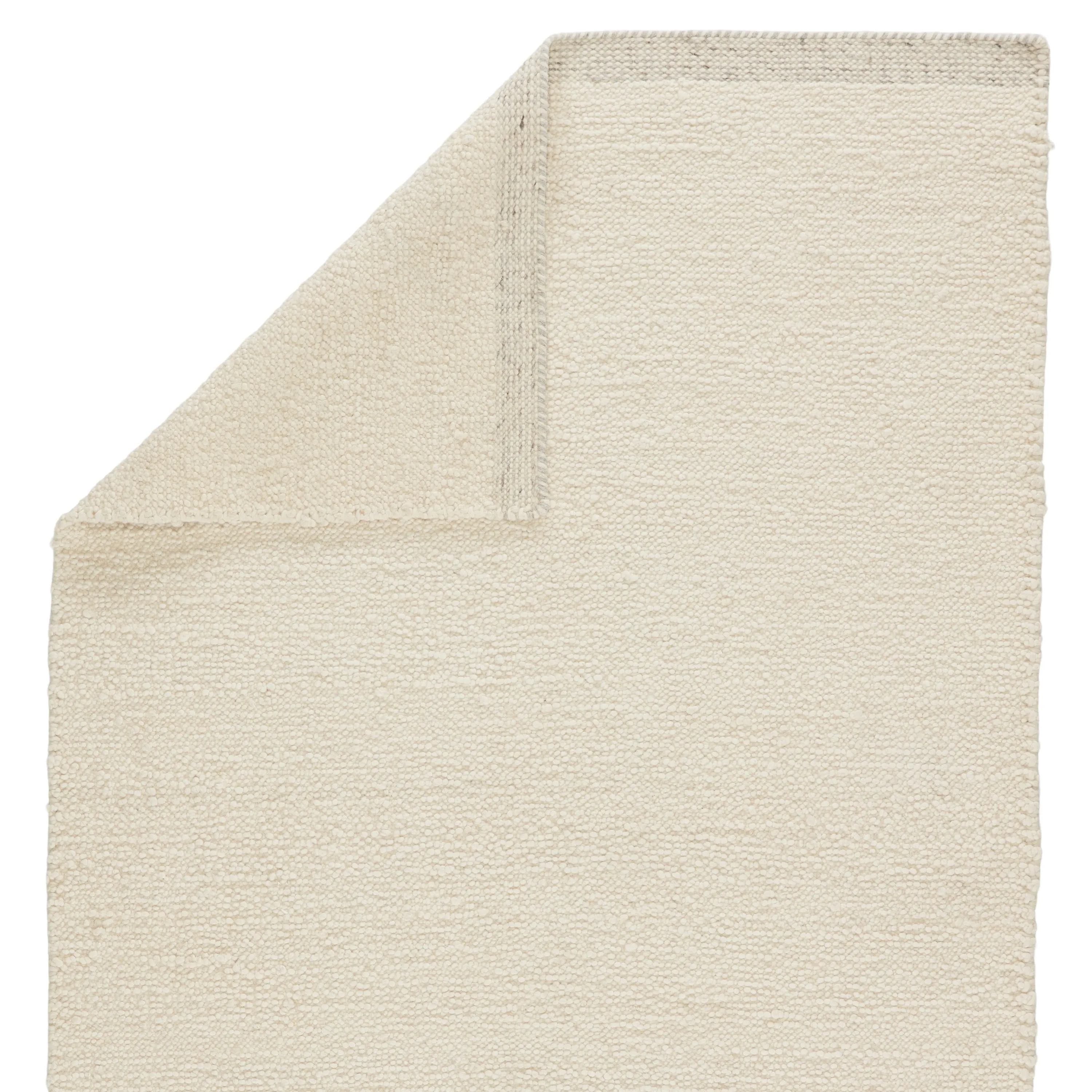 Jayda Handmade Solid Cream/ Light Gray Area Rug